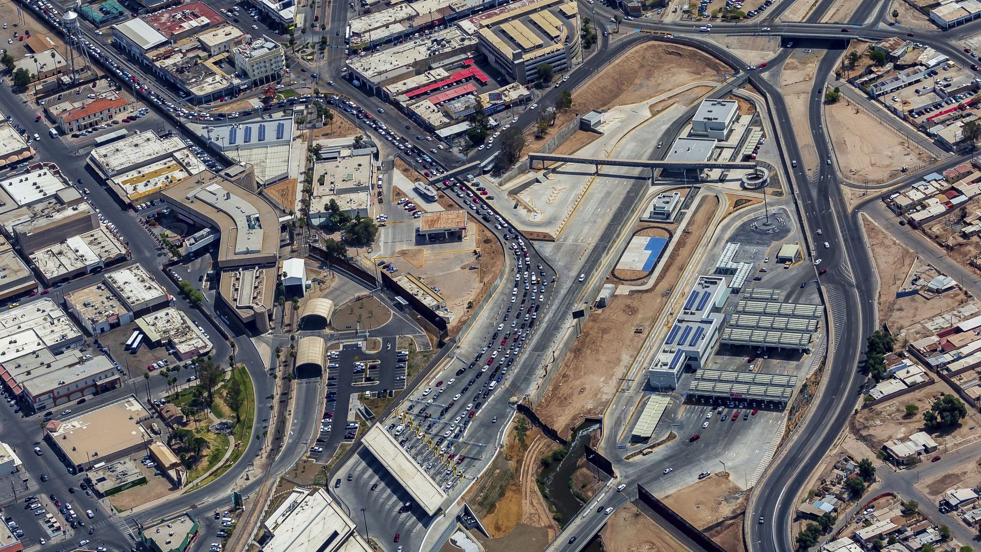 This image is a birds eye view of highways in Mexico.