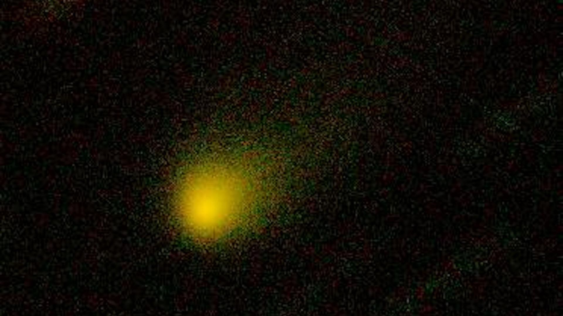 Comet I2/Borisov in reddish yellow light