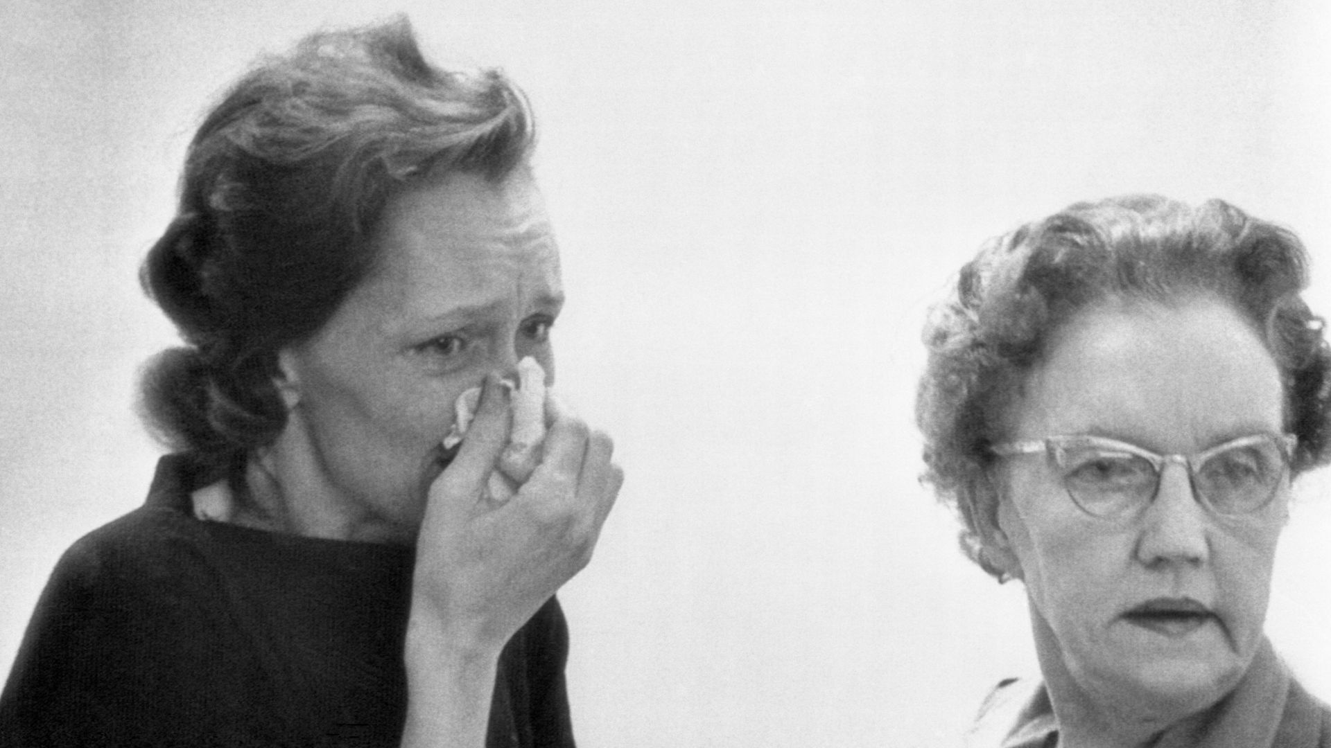 Gertrude Baniszewski weeps on May 19, 1966, after a guilty verdict in the murder of Sylvia Likens.