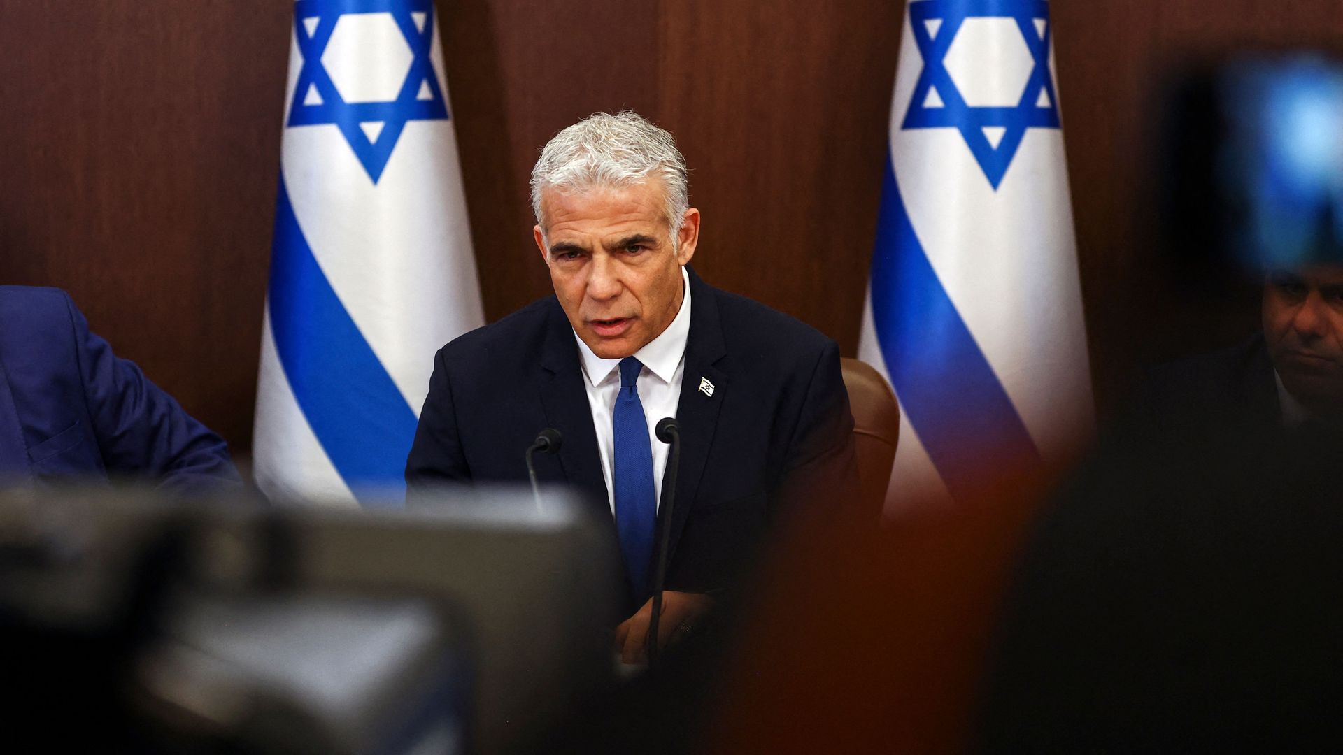 Israeli caretaker Prime Minister Yair Lapid. Photo: Ronen Zvulunk/AFP via Getty Images