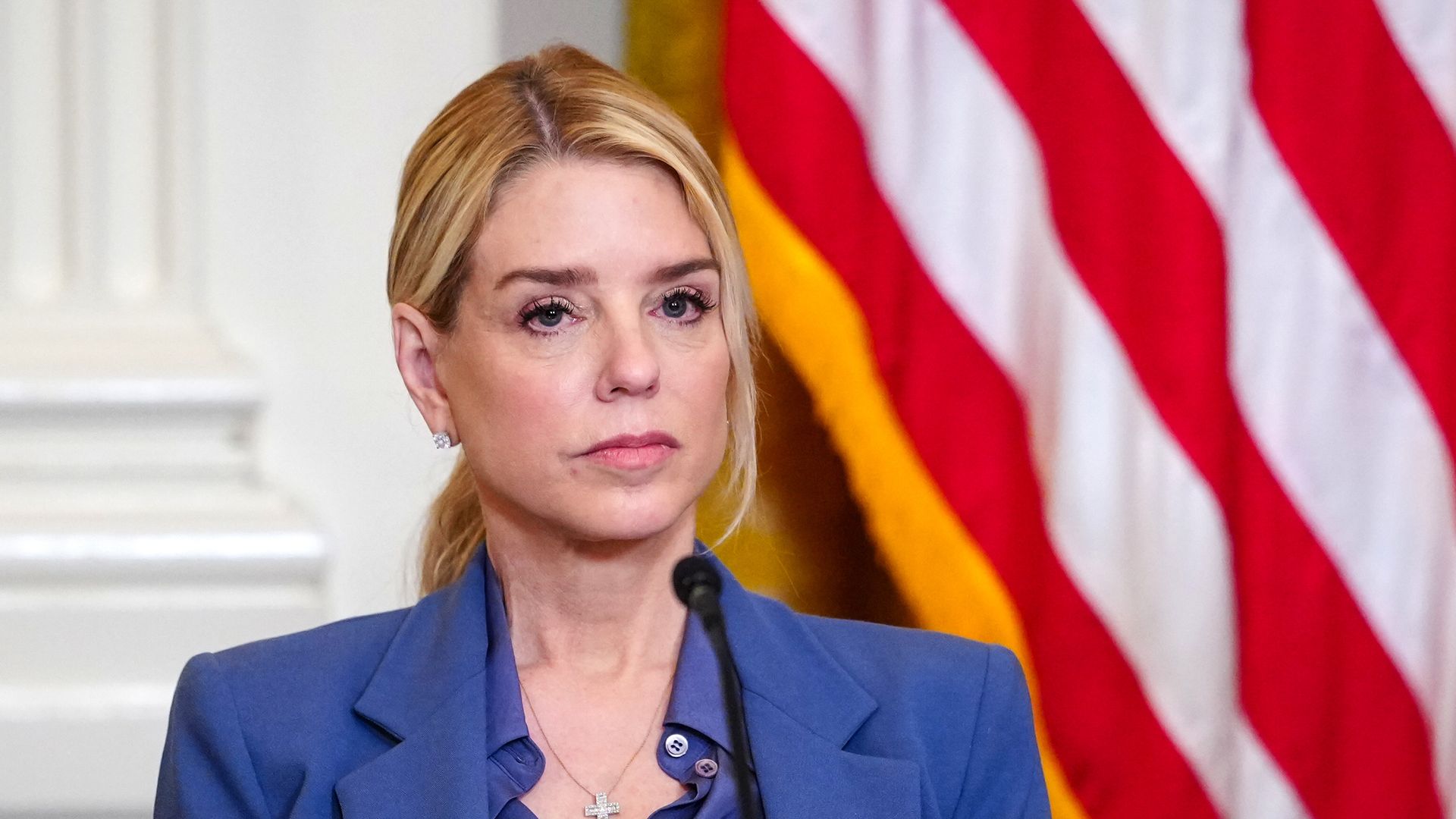 Attorney General Pam Bondi during a meeting in the East Room of the White House on March 16.