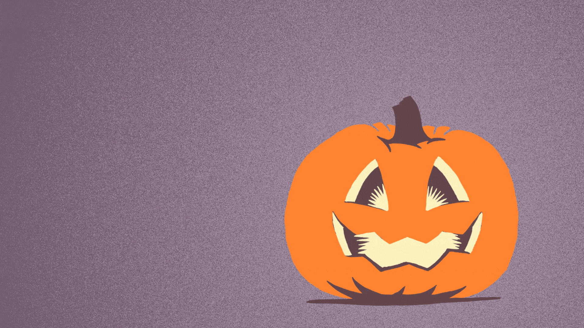 Illustration of a jack o'lantern that turns into a covid particle.