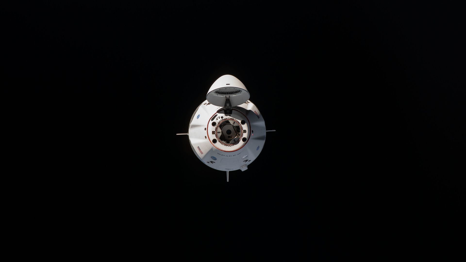 A SpaceX Crew Dragon approaching the International Space Station