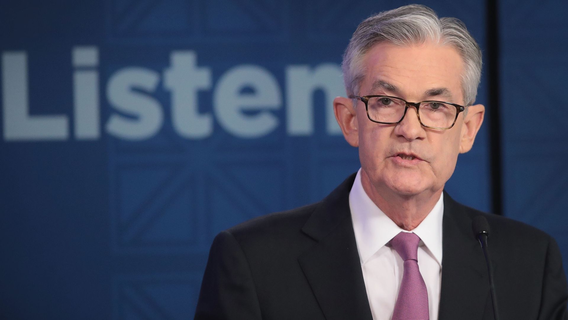 CHICAGO, ILLINOIS - JUNE 04: Jerome Powell, Chair, Board of Governors of the Federal Reserve speaks during a conference at the Federal Reserve Bank of Chicago on June 04, 2019 in Chicago, Illinois