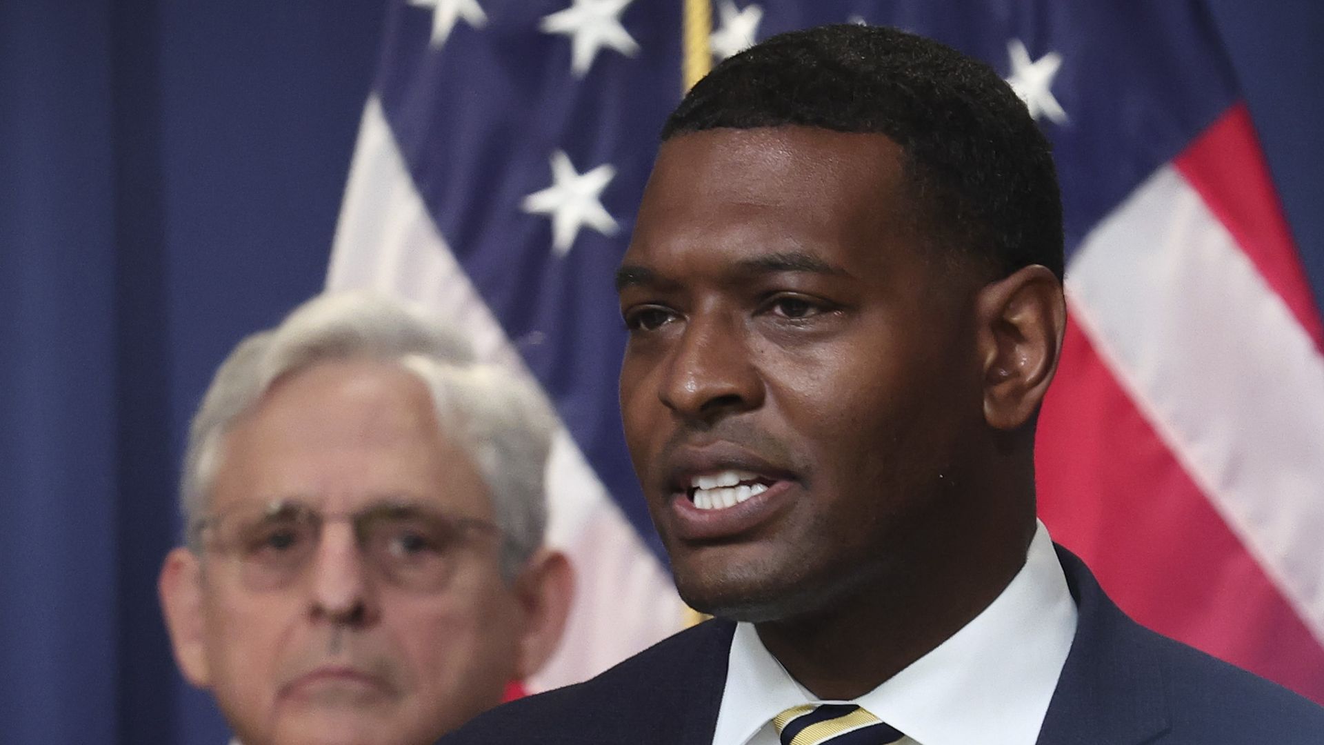 Photo of Michael Regan speaking