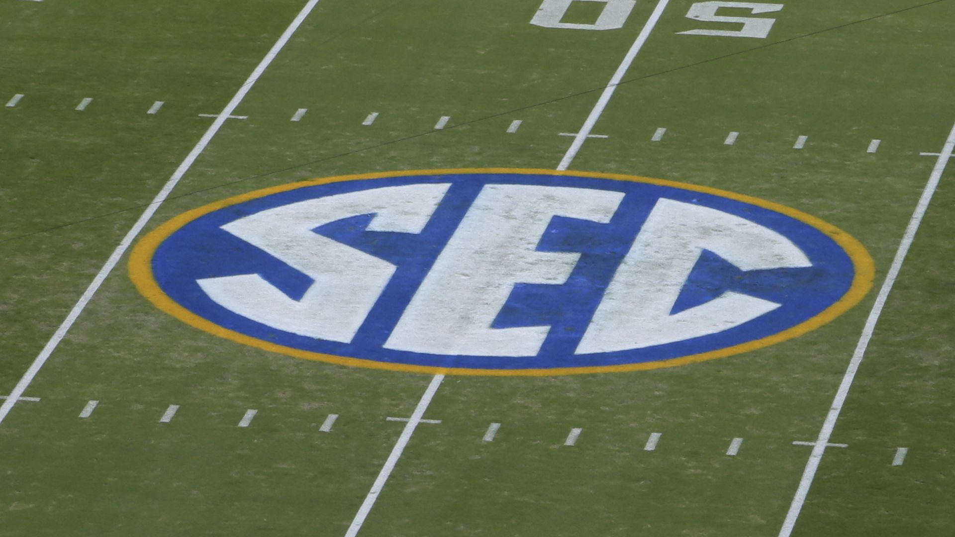 SEC logo at midfield