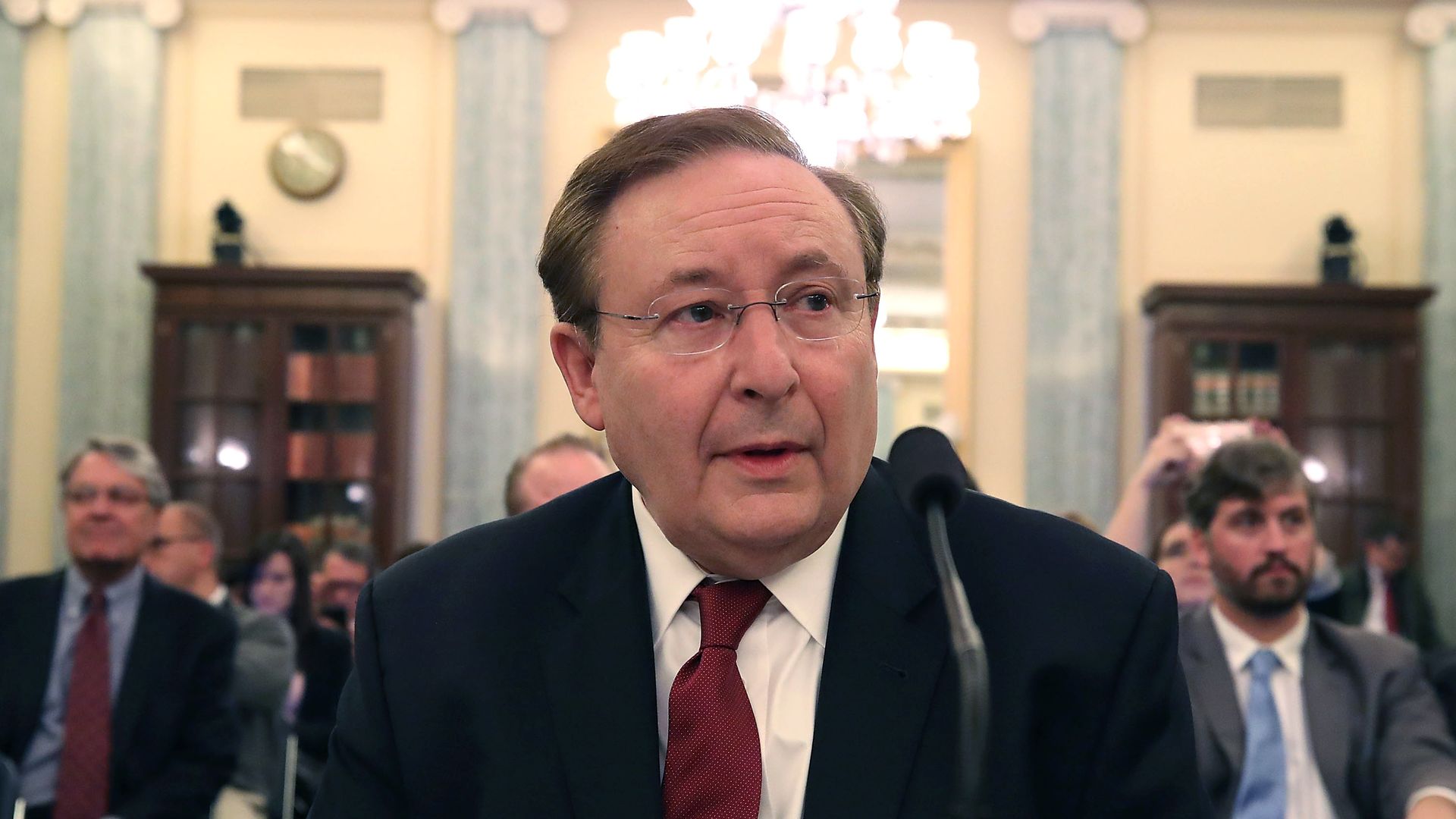 Barry Myers at his Senate Confirmation Hearing in November, 2017 (Getty Images)