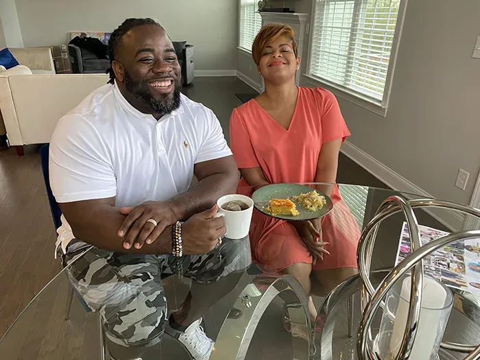 Jay and Miketa Davis owners of Lulu's Maryland Chicken and Seafood