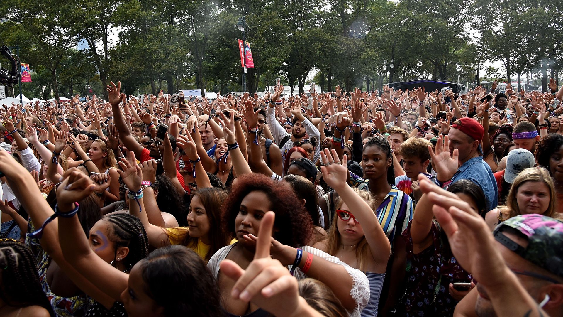 Fans attend the 2018 Made In America Festival at Benjamin Franklin Parkway