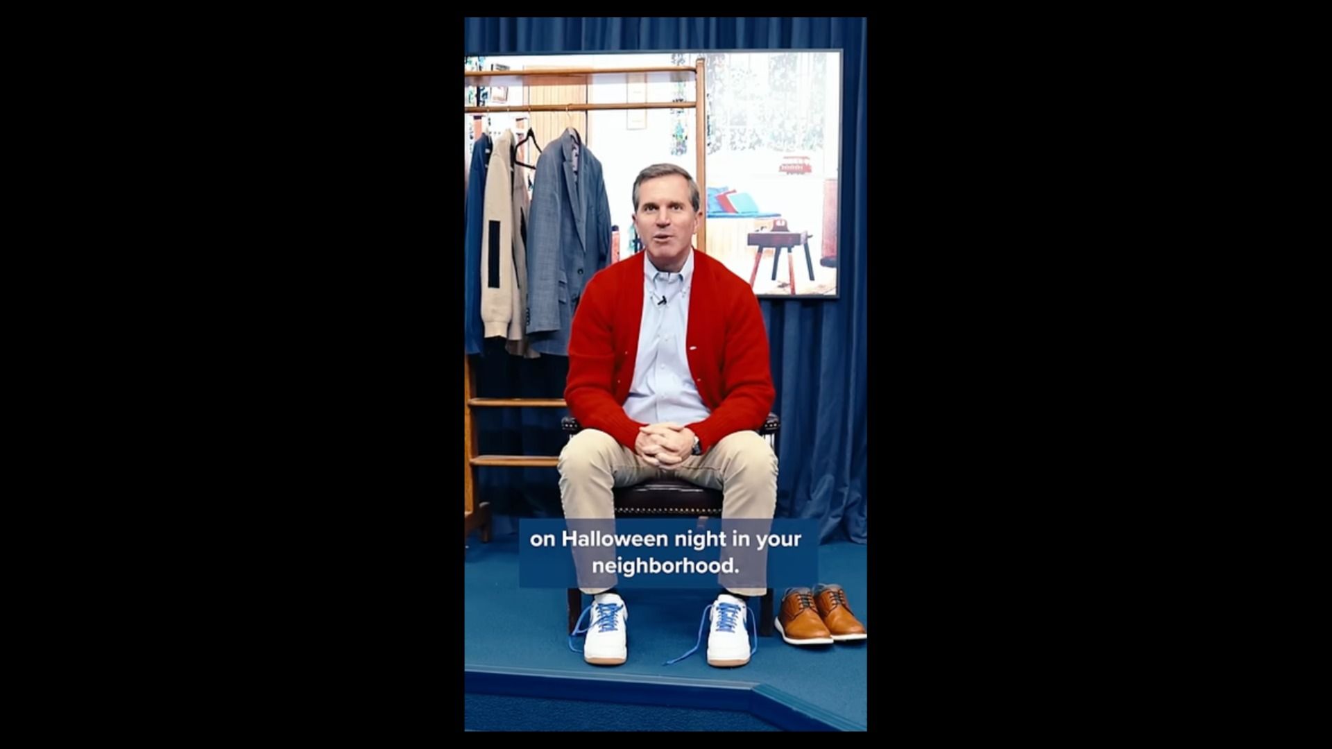 Kentucky Gov. Andy Beshear dress as Mister Rogers.
