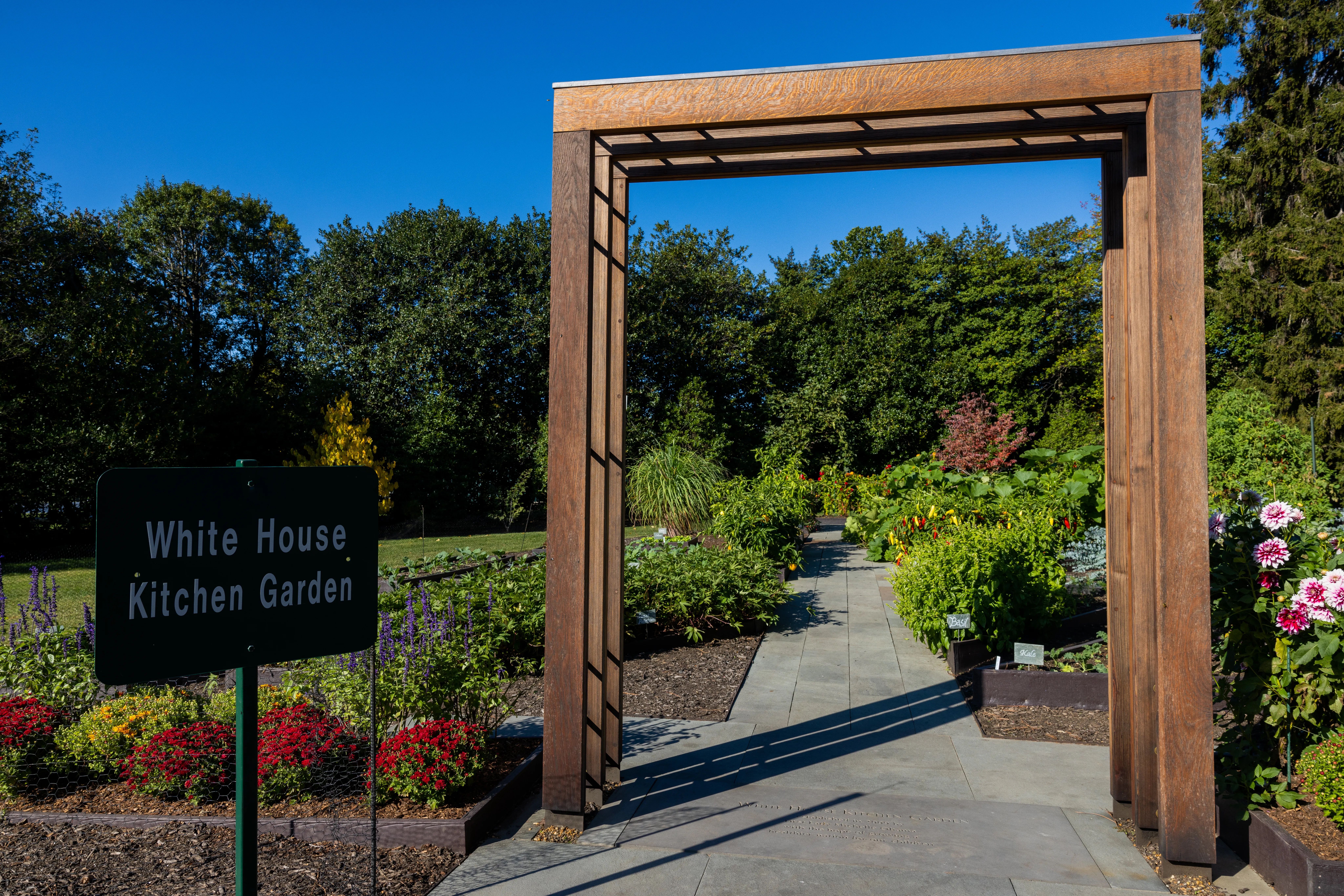 The White House Kitchen Garden is among several that visitors can tour this weekend. Photo: Nathan Posner/Anadolu Agency via Getty Images