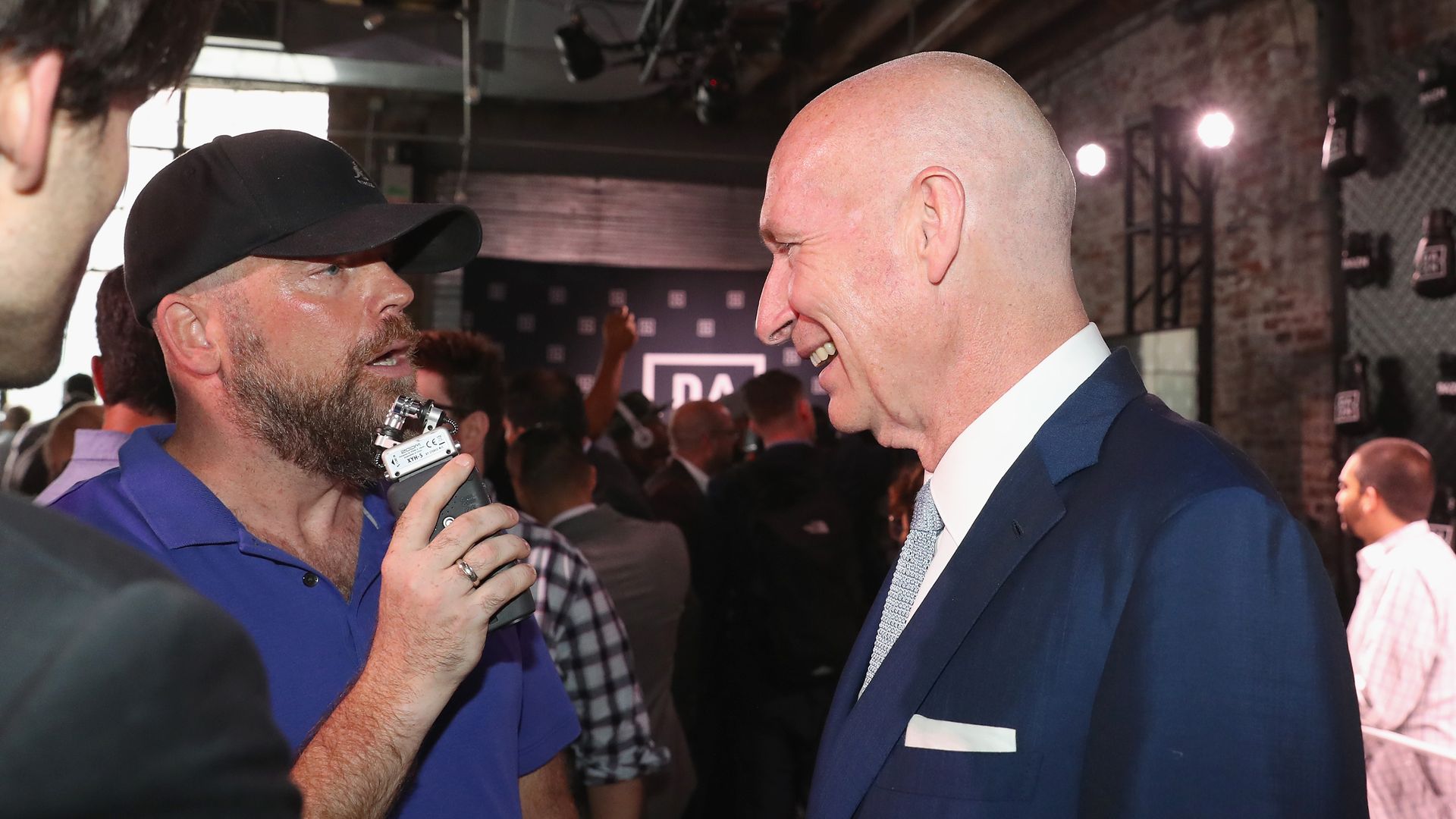 John Skipper is interviewed at the U.S. launch of DAZN. Photo: Johnny Nunez/Getty Images for DAZN.