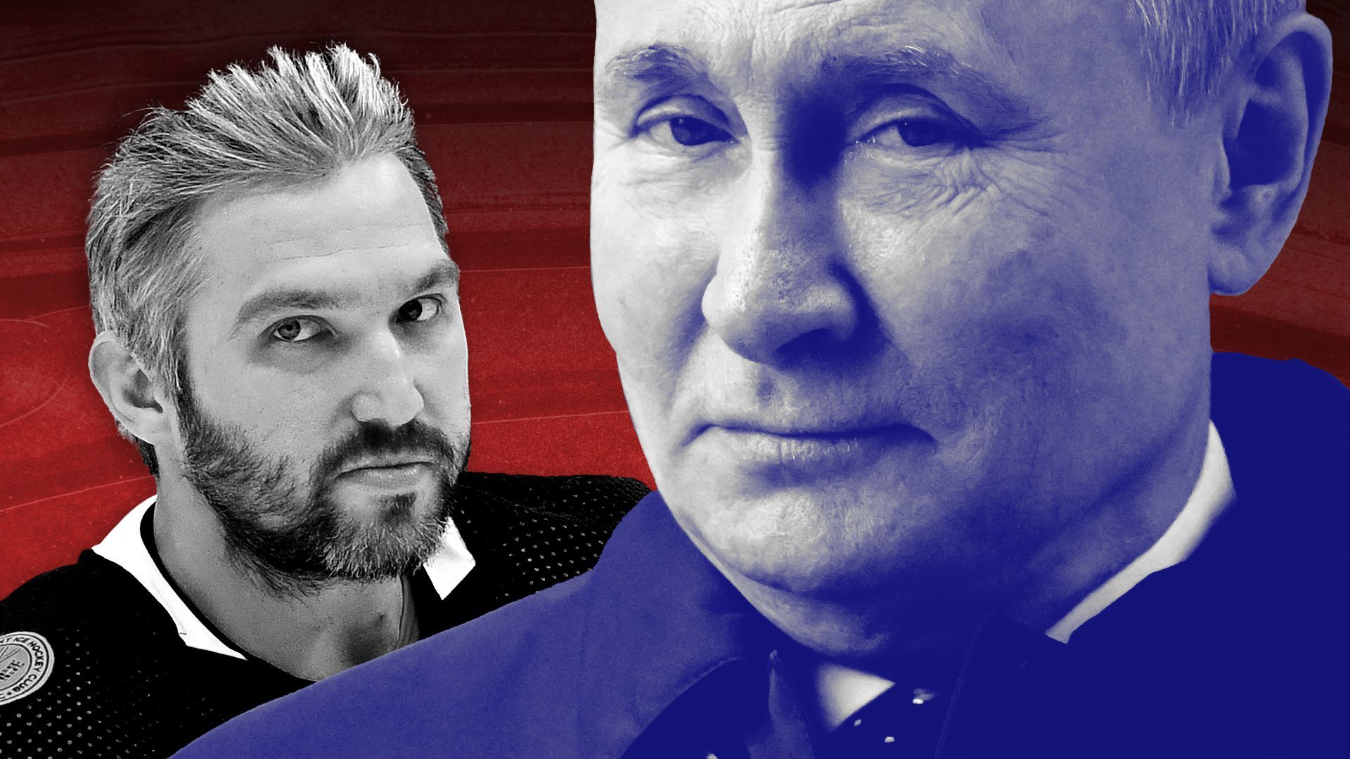 Photo illustration of Alex Ovechkin and Russian President Vladimir Putin