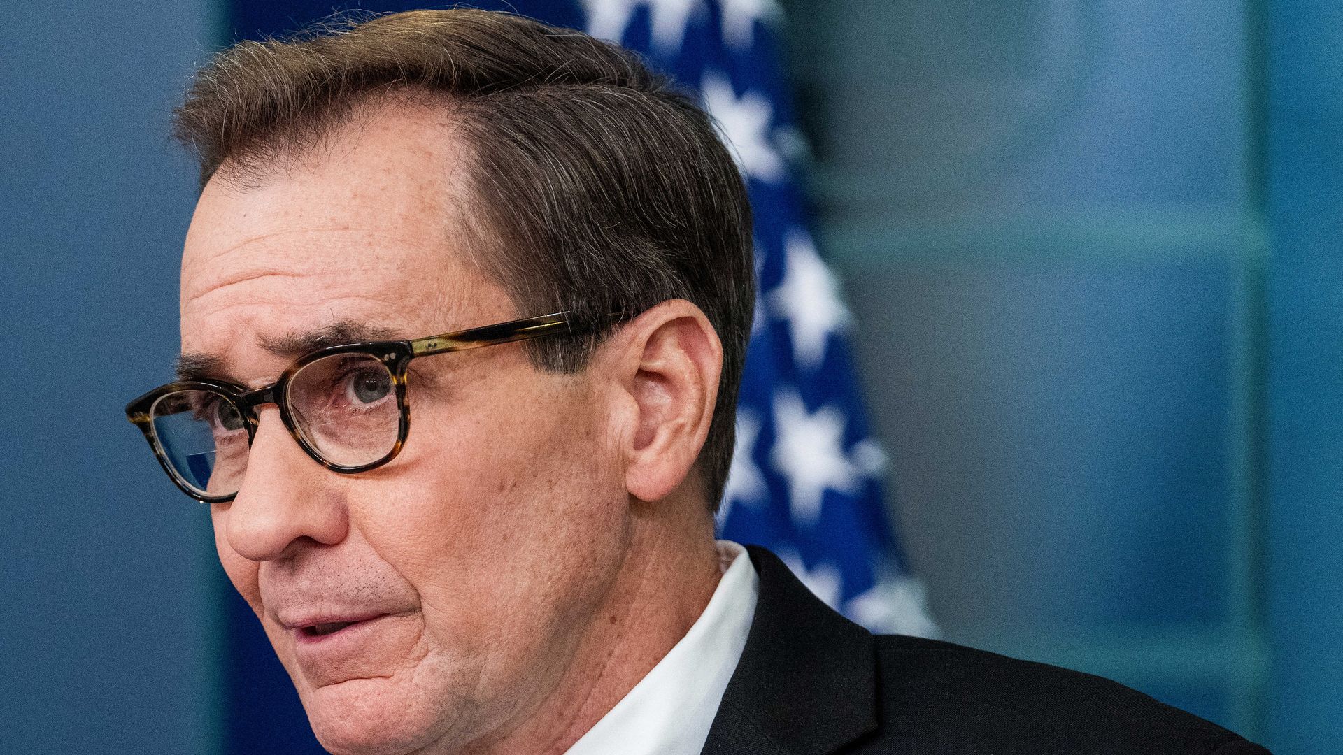 U.S. National Security Council spokesman John Kirby during a press conference on Feb. 15.