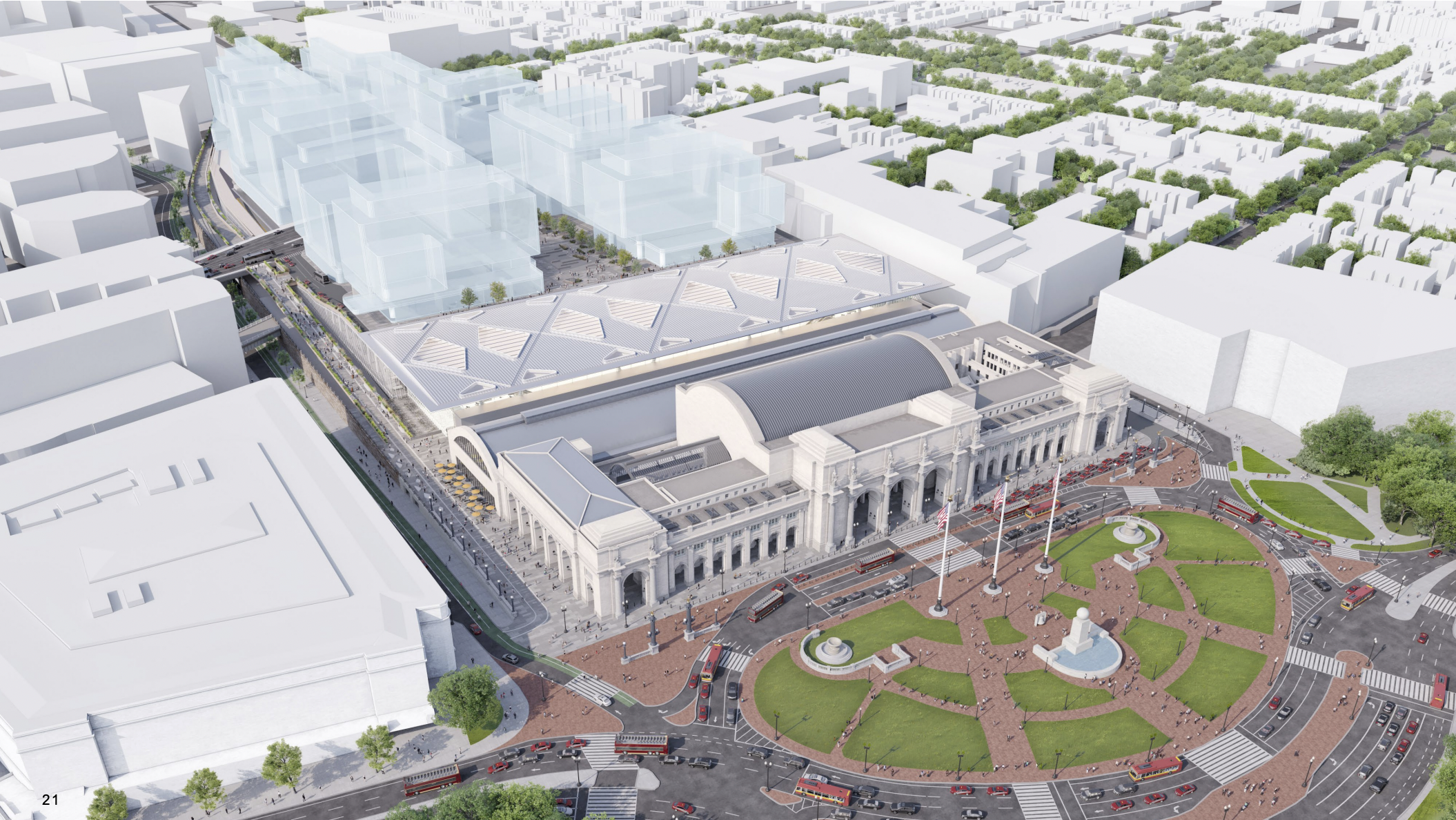 Aerial view of renovated Union Station