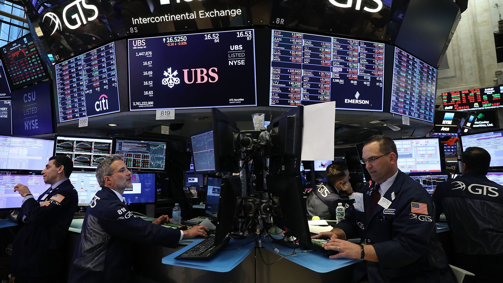 Traders at the New York Stock Exchange