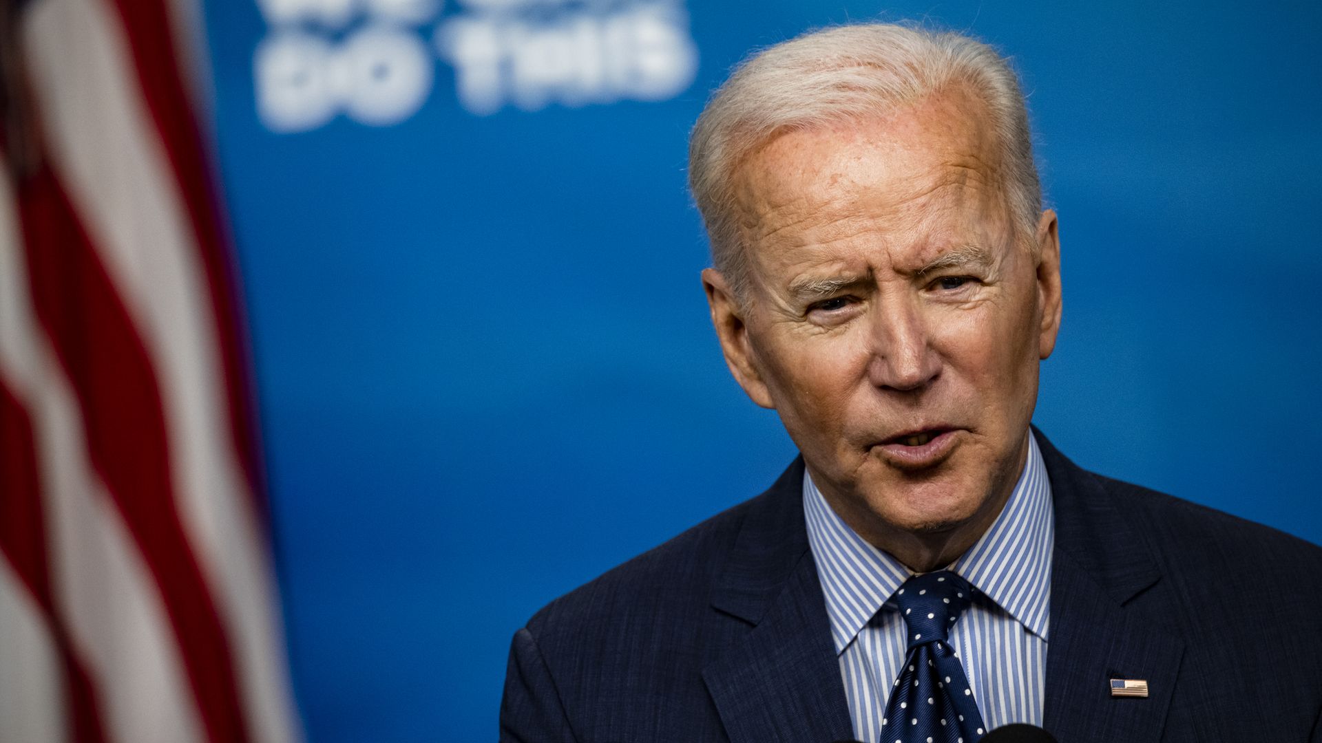 President Joe Biden speaks in the Eisenhower Executive Office Building in Washington, D.C., U.S., on Wednesday, June 2