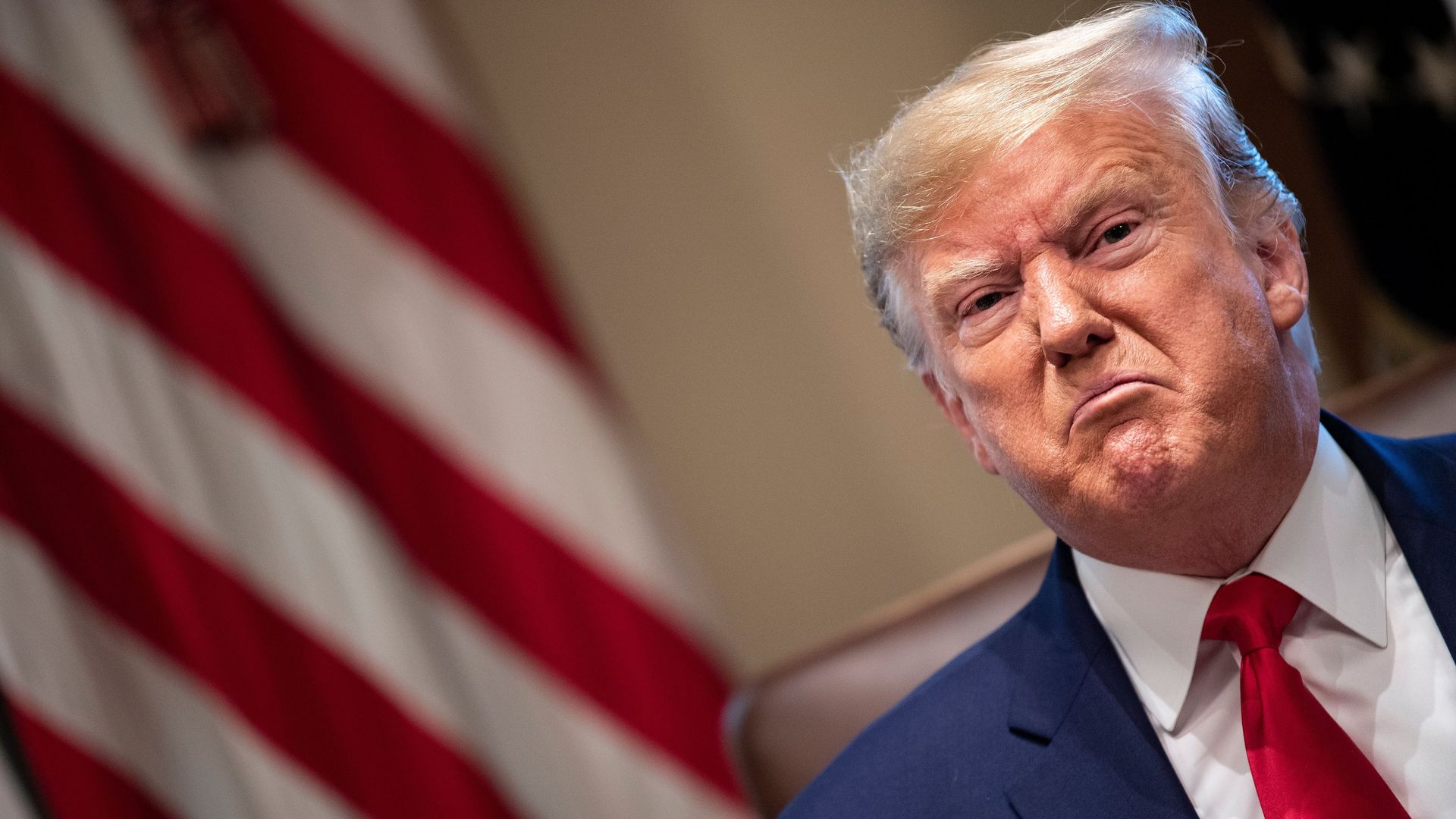 President Trump speaks during a Cabinet Meeting at the White House on October 21