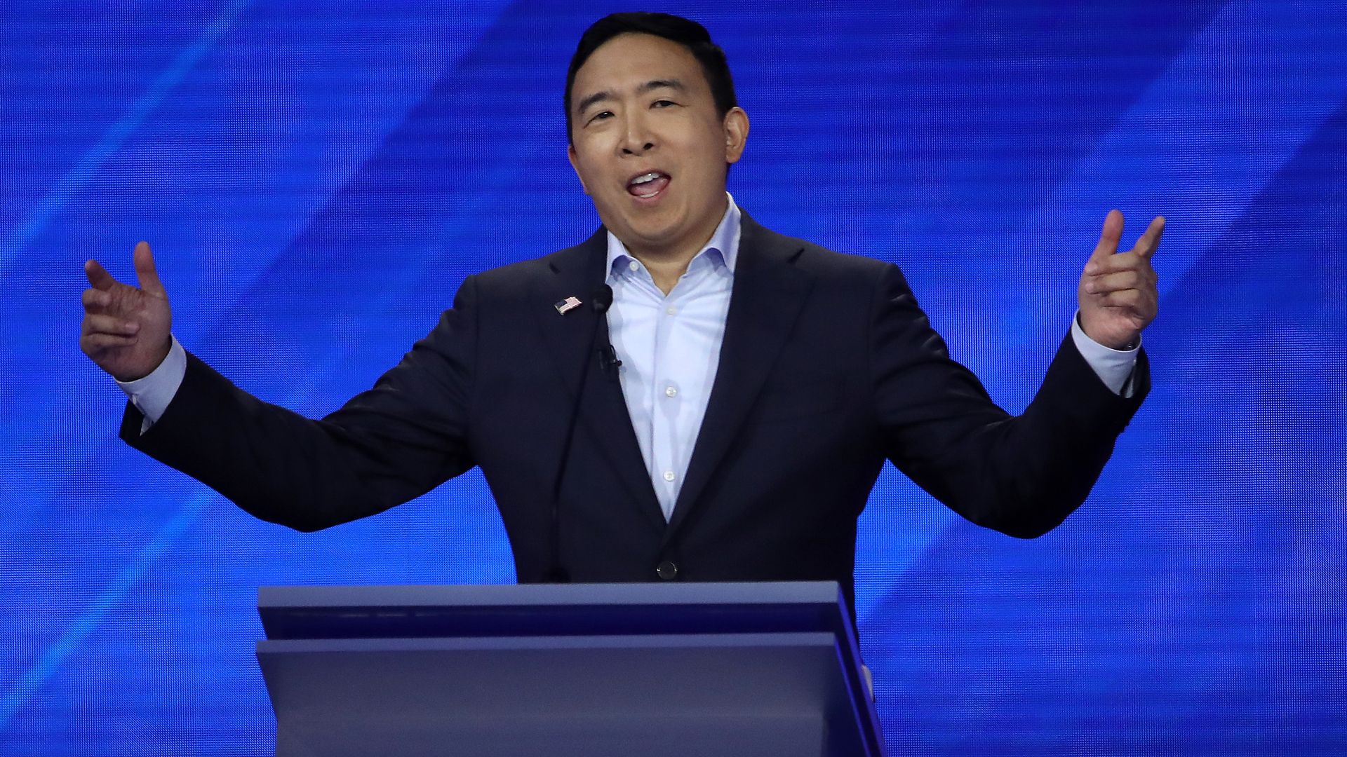 Andrew yang at the presidential debate