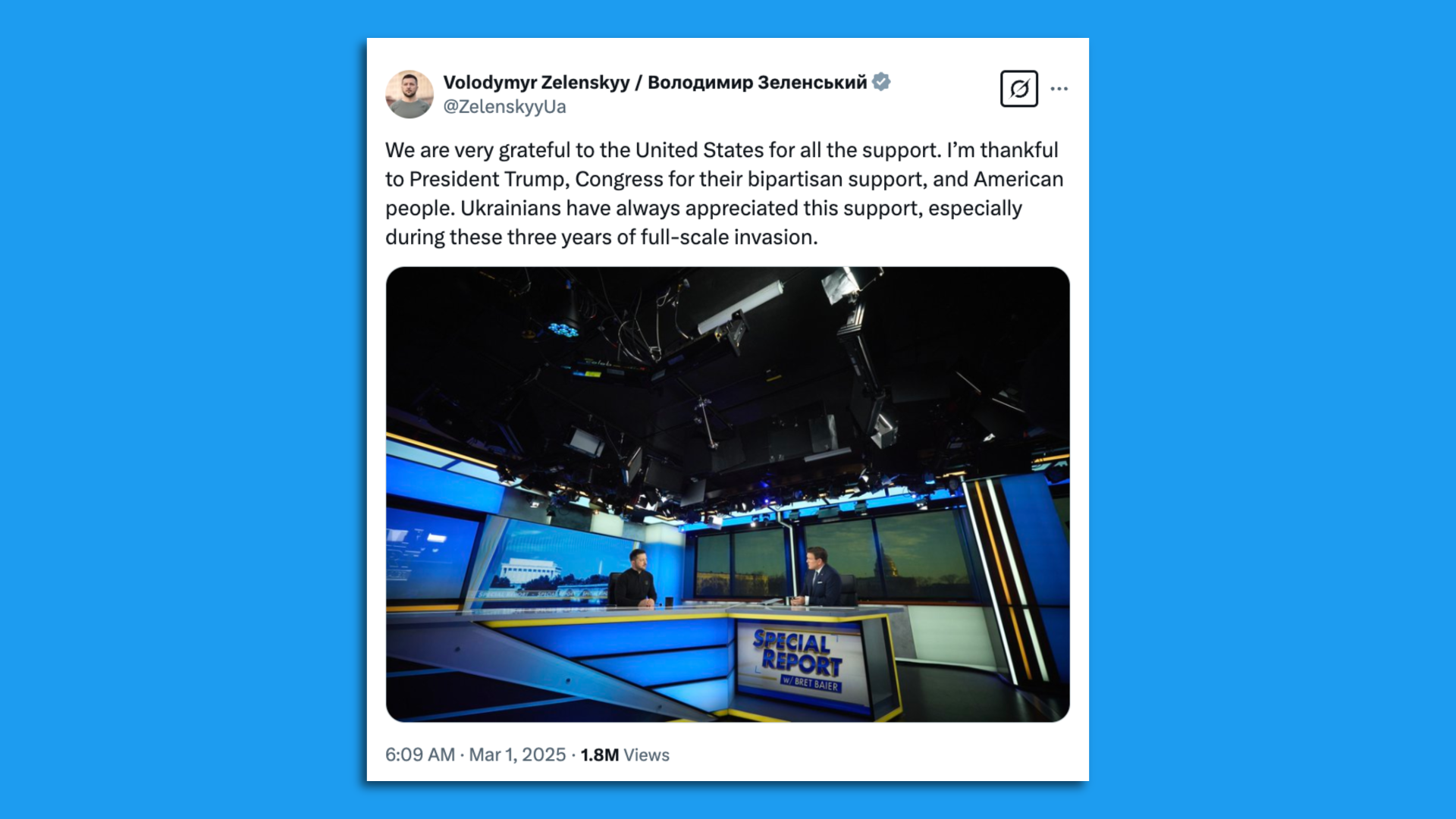 Zelensky tweet