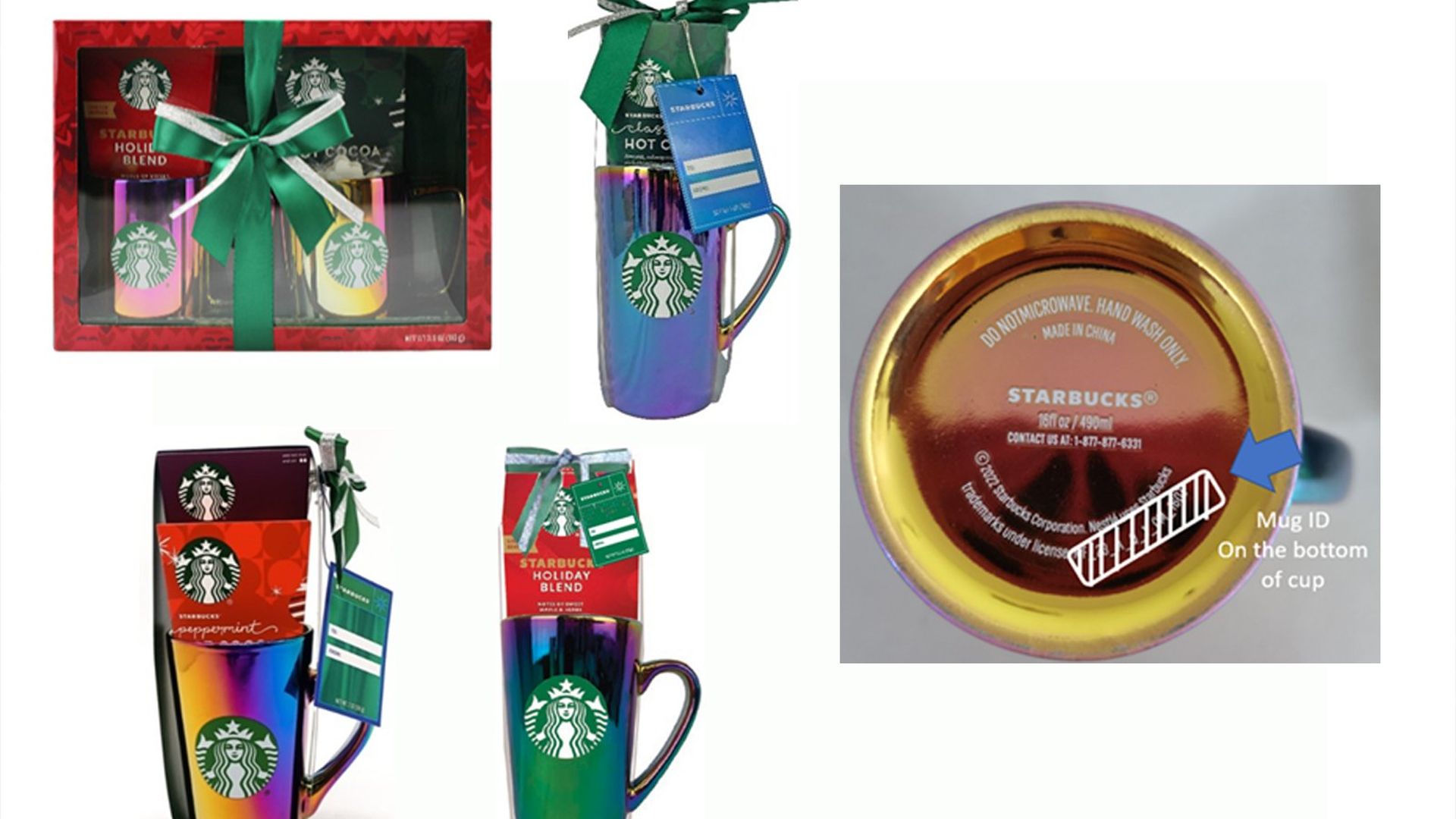 Starbucks mugs in gift sets that are on a recall notice 