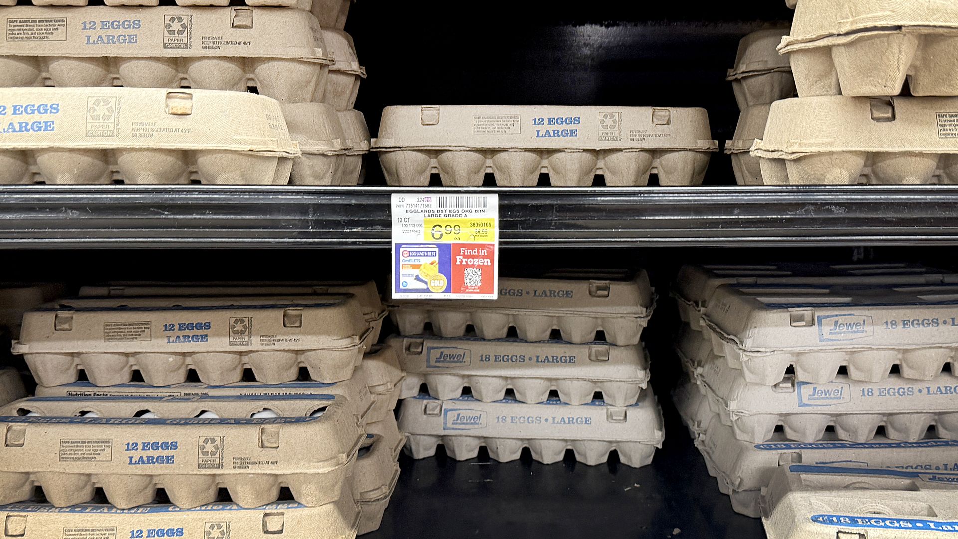 Cartons of eggs at store