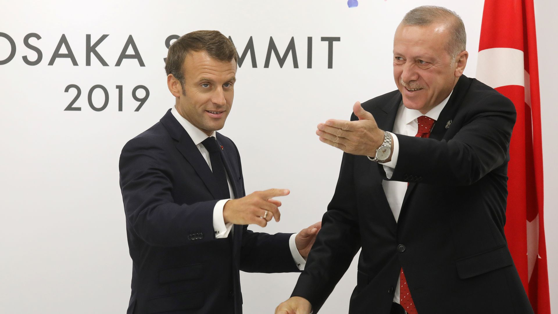 France's President Emmanuel Macron meets Turkey's President Recep Tayyip Erdogan