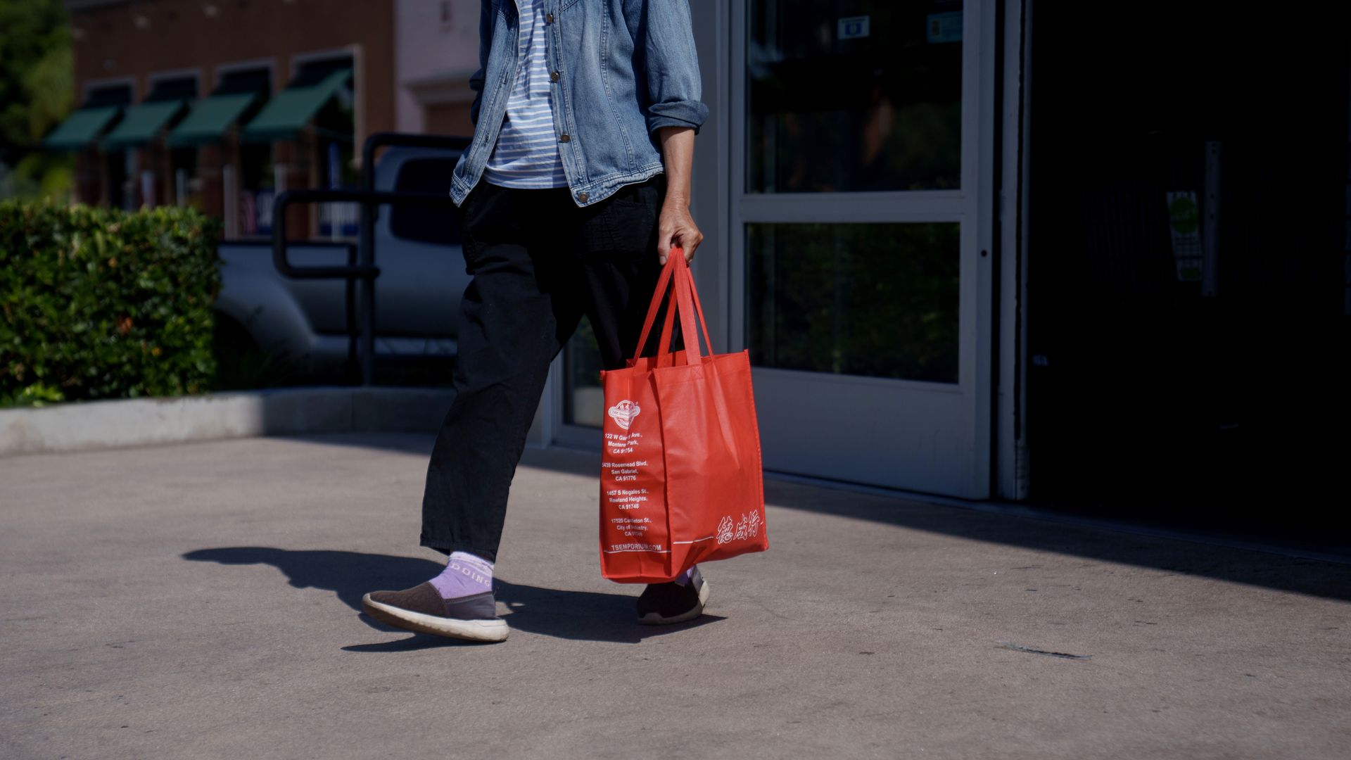 Person with shopping bag