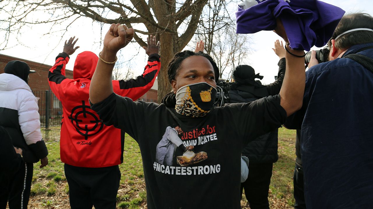 Protesters  chanted, "no justice, no peace," as they marched in Louisville, Kentucky, on Saturday. Photo: Laurin-Whitney Gottbrath