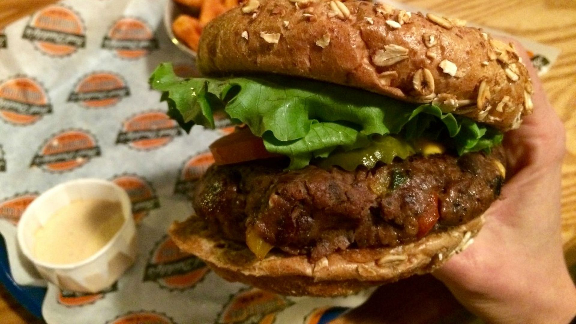 bad daddy's veggie burger header