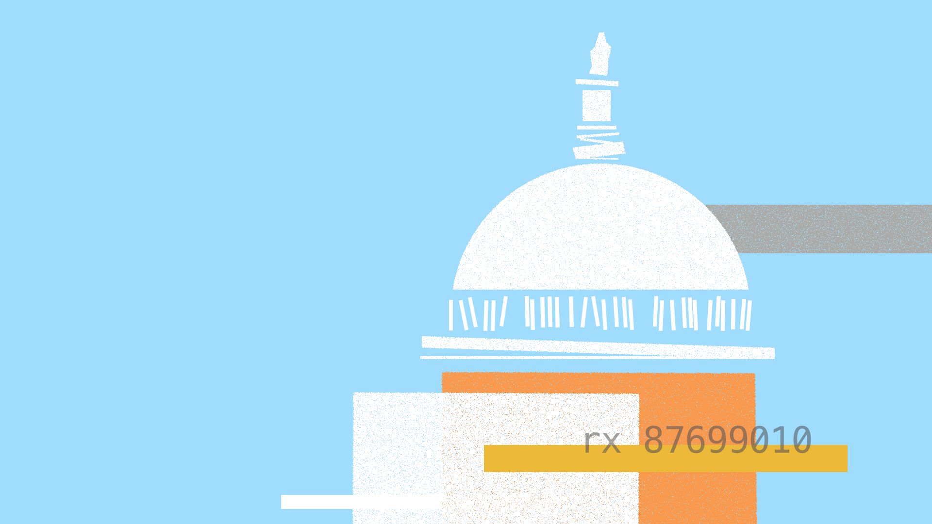 Illustration of Capitol dome on a pill bottle