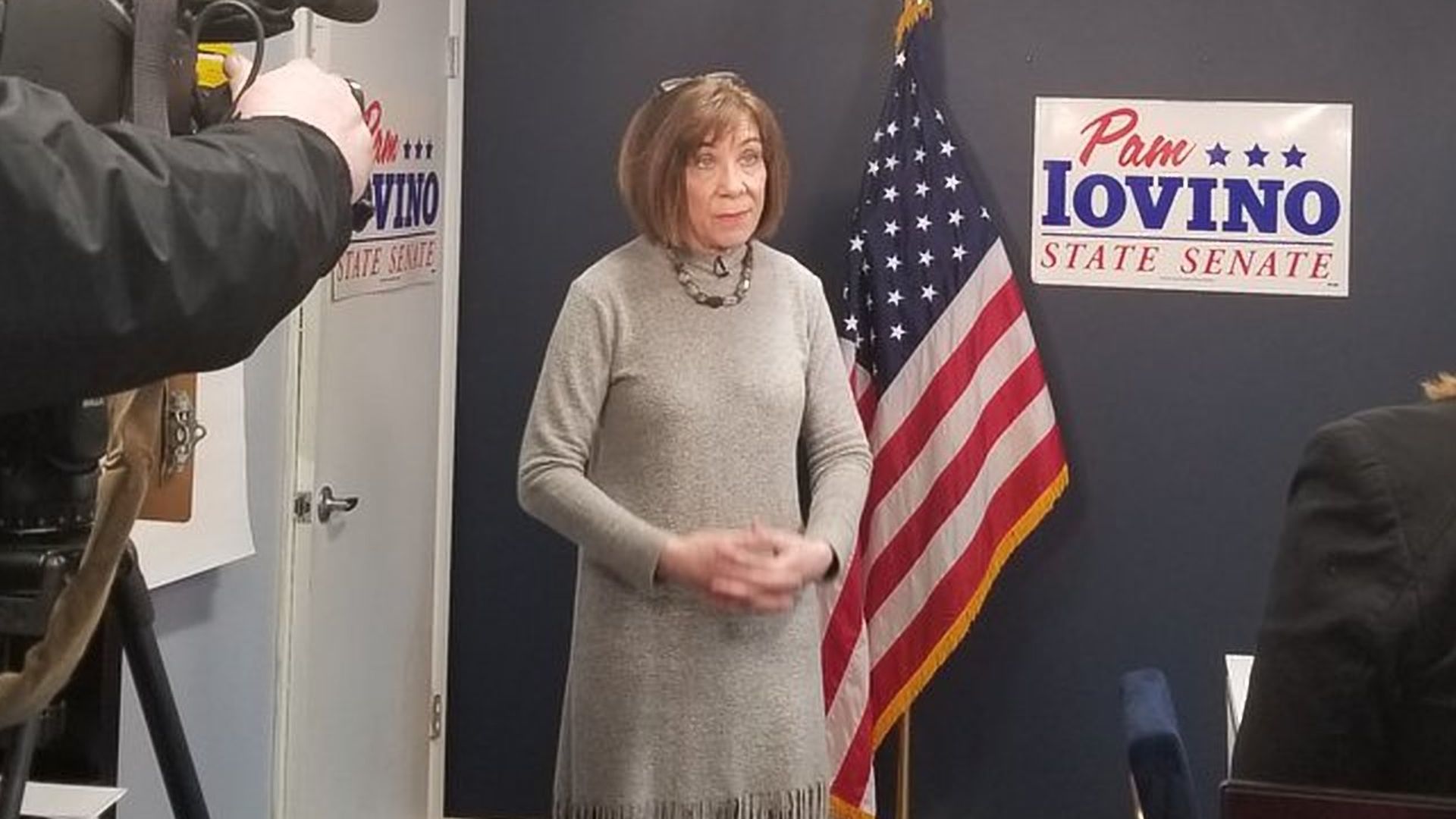 Democratic Navy veteran Pam Iovino won a special election to fill a state Senate district in suburban Pittsburgh, a district President Trump won in 2016.