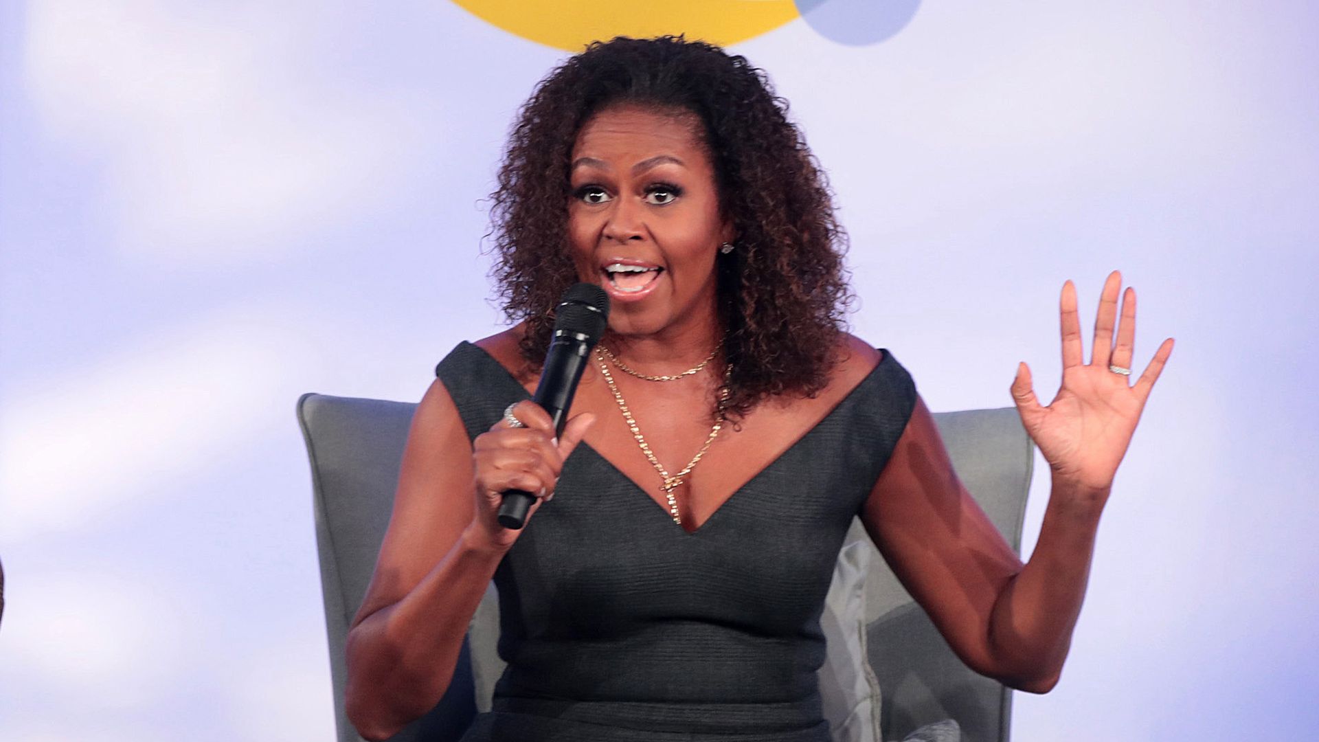 Former first lady Michelle Obama at the Obama Foundation Summit at Illinois Institute of Technology on October 29, 2019 in Chicago, Illinois.