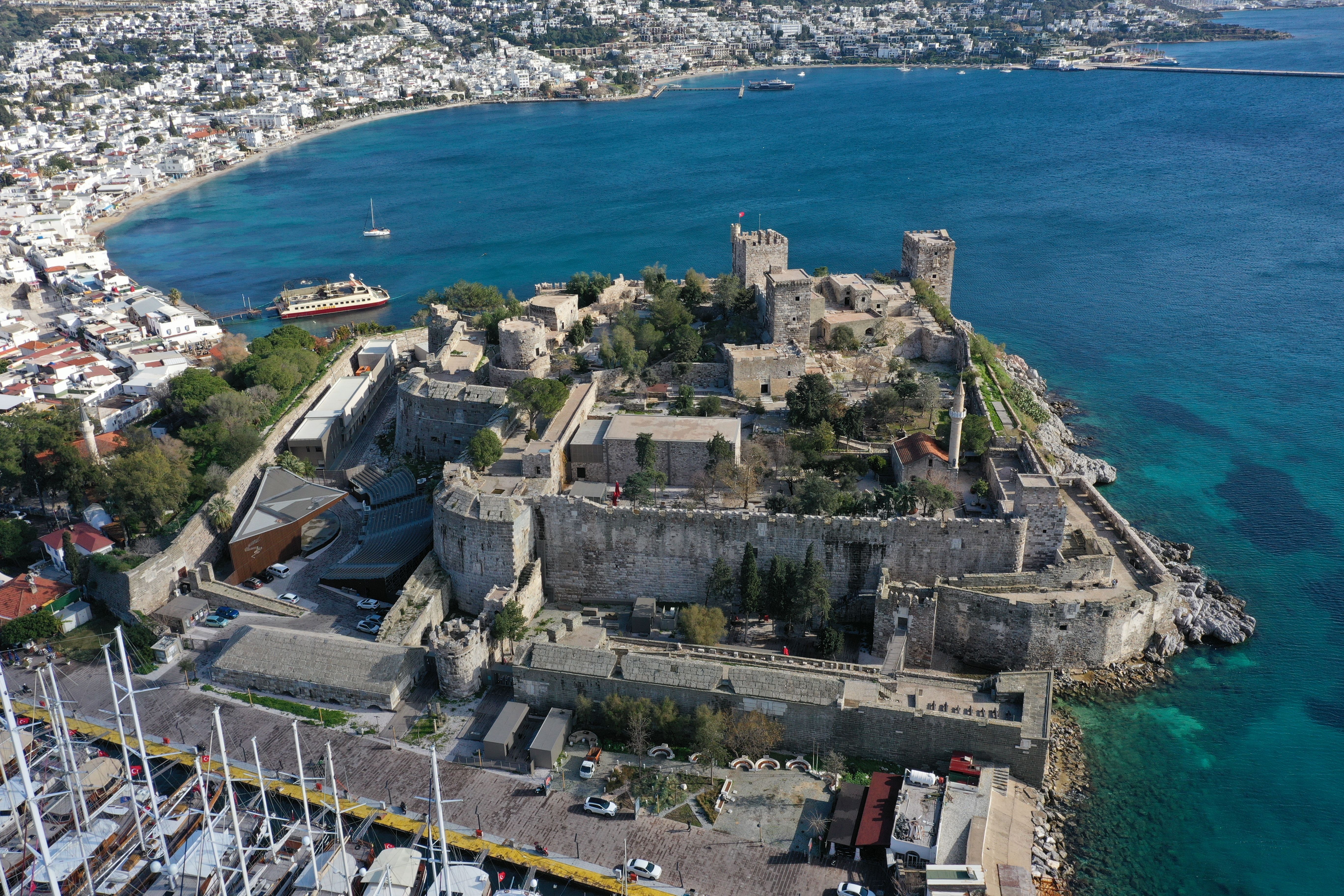 Bodrum castle and harbor