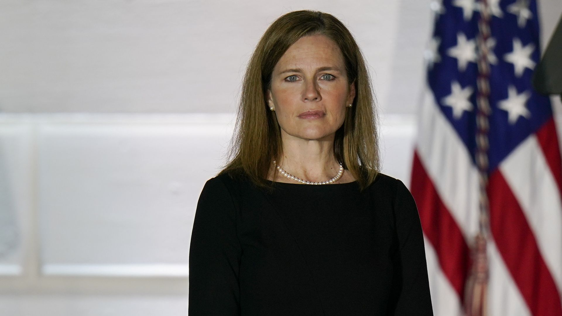 Amy Coney Barrett, associate justice of the U.S. Supreme Court, during a ceremony on the South Lawn of the White House in 2020.