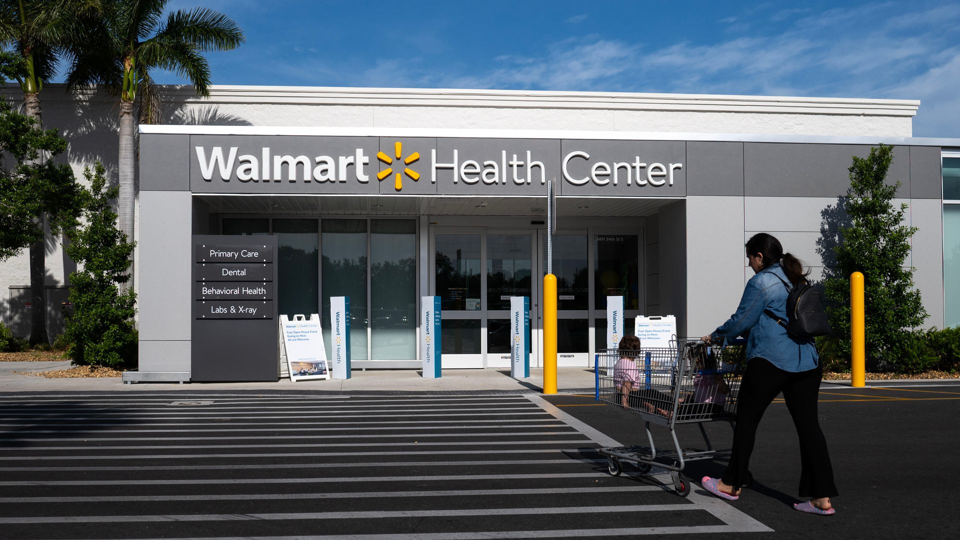 A Walmart Health center in St. Petersburg, Florida, US, on Tuesday, April 30, 2024. Walmart Inc. is abandoning its plan to build out a network of low-cost health clinics due to escalating costs and reimbursement challenges. 