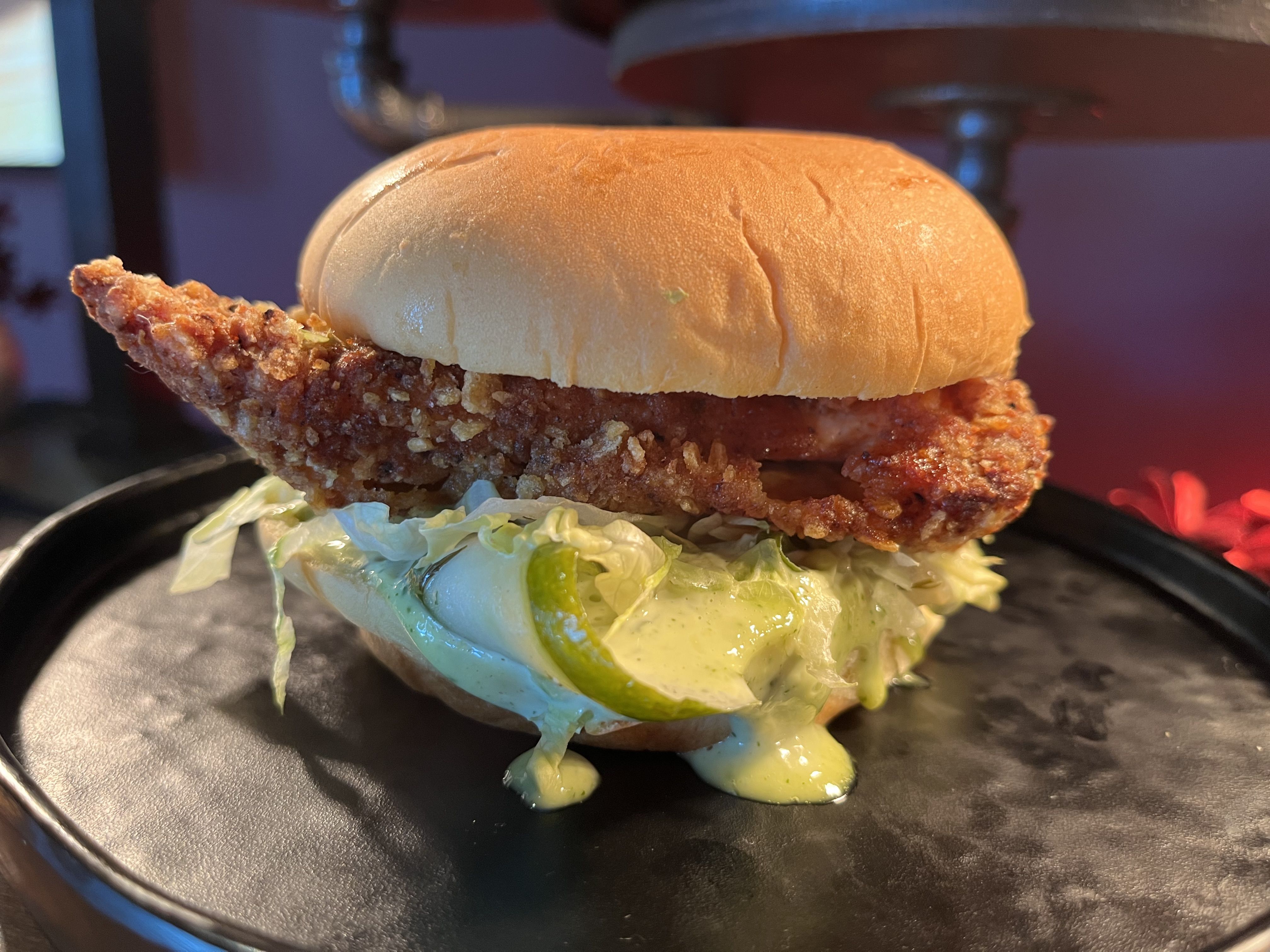 Chicken sandwich at Kaseya Center