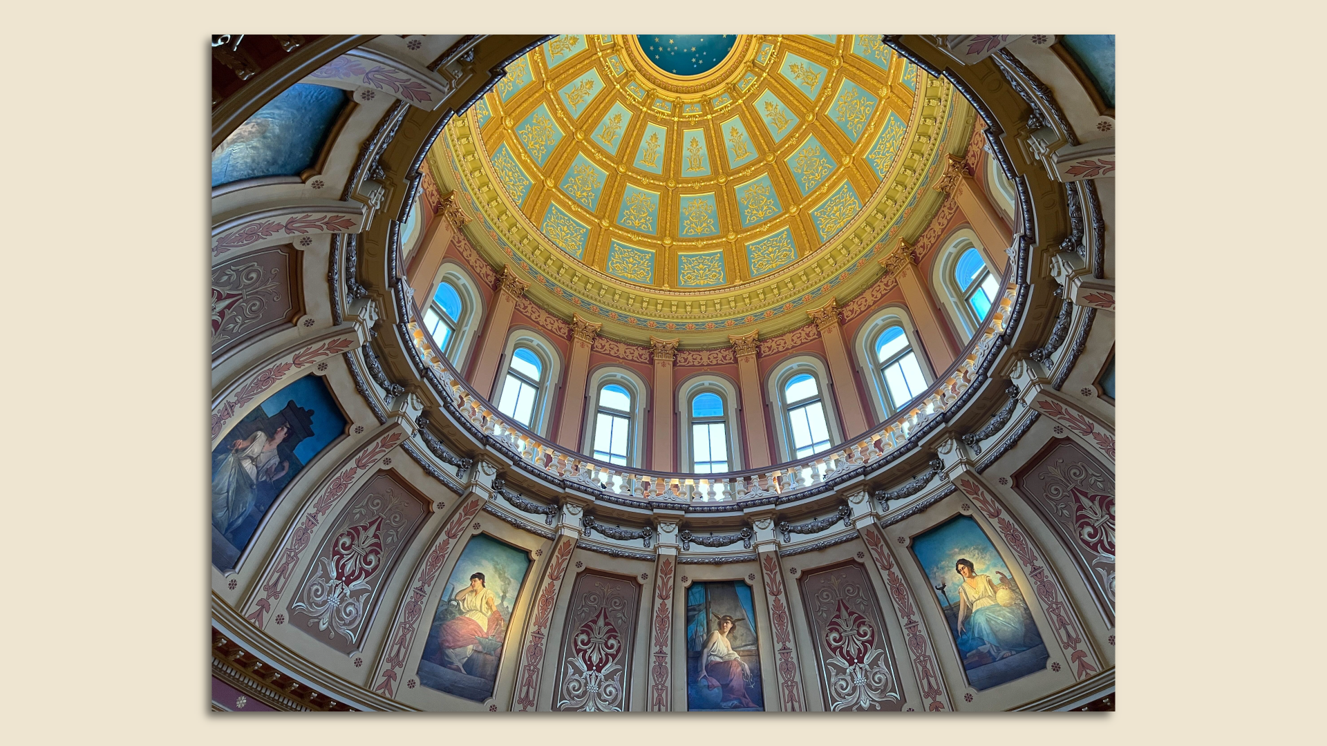 The Michigan State Capital rotunda