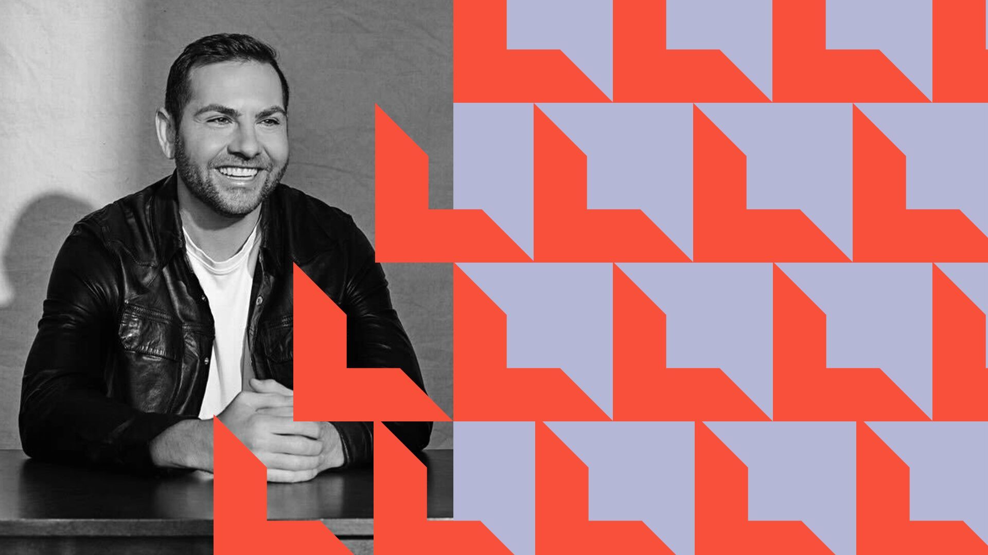 Photo illustration of Josh Machiz and the Lightspeed Ventures logo.