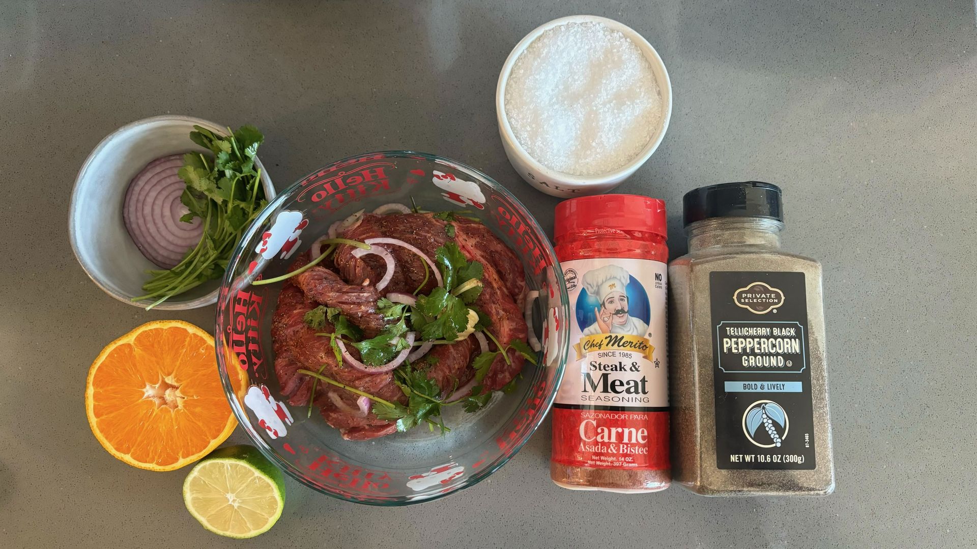 Carne asada fixins. Photo: Kim Bojórquez/Axios