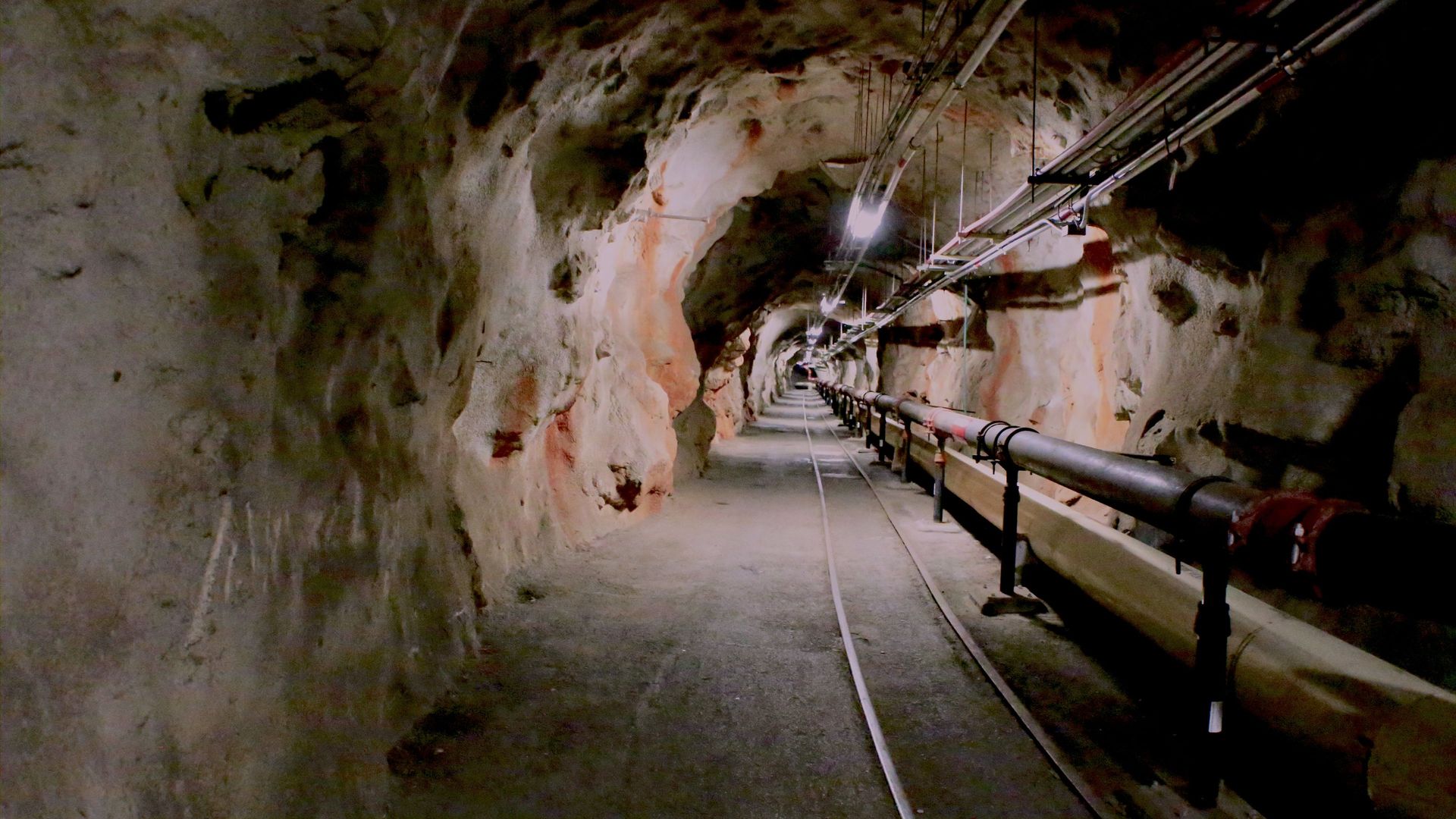 Tunnel inside the underground Red Hill Bulk Fuel Storage Facility in Pearl Harbor, Hawaii. 