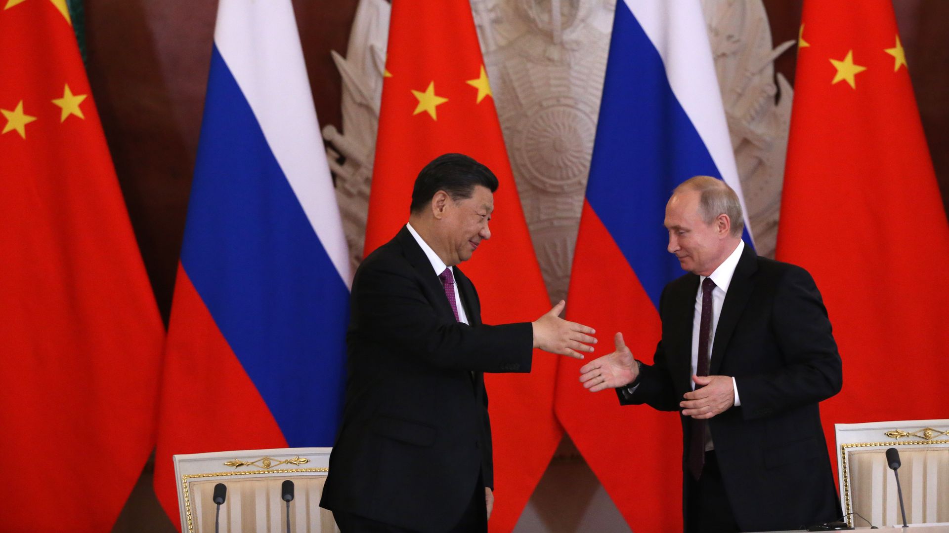 Photo of Chinese President Xi and Russian President Putin