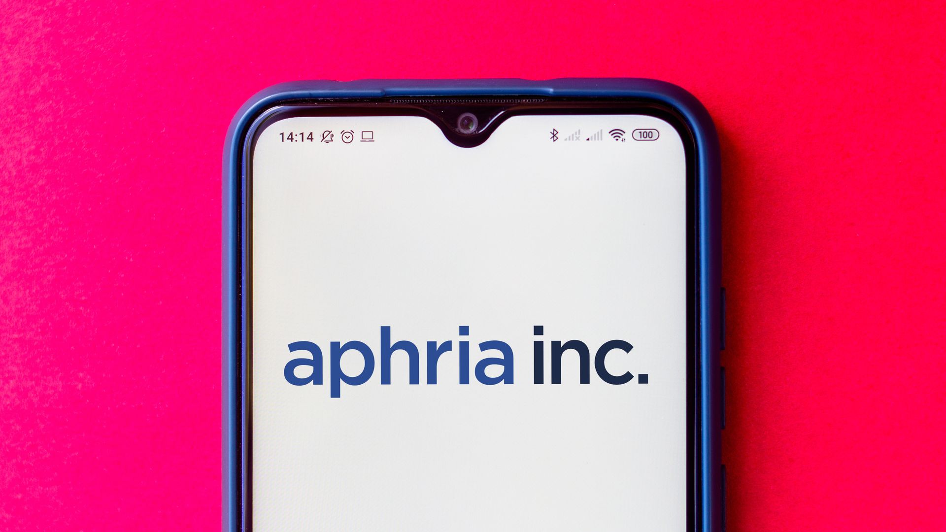 Photo of a phone screen with the words "aphric inc" 