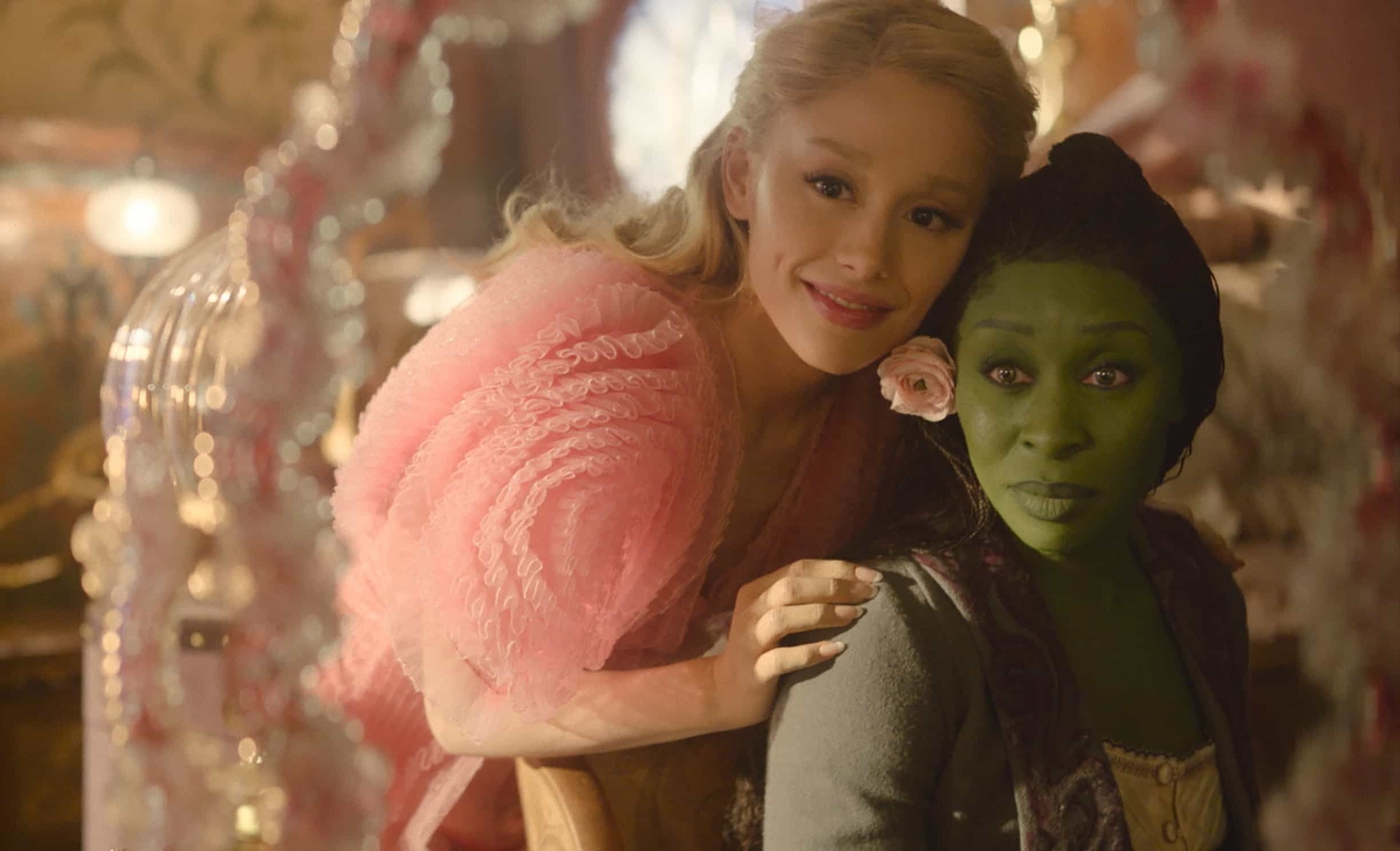 Ariana Grande (left) and Cynthia Erivo in a scene from "Wicked." 
