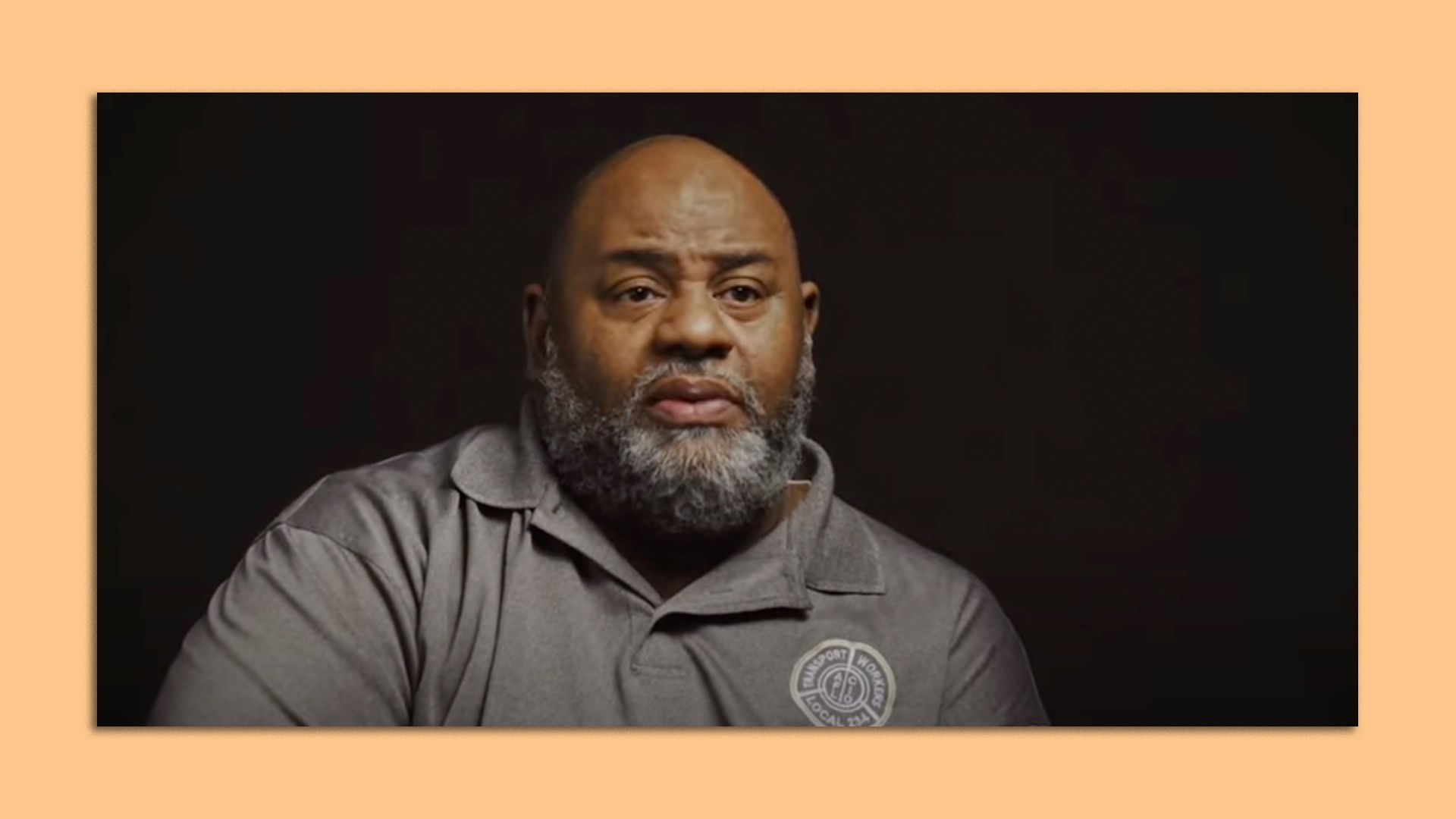 A screenshot of Willie Brown speaking in a Transport Workers Union Local 234 YouTube video.
