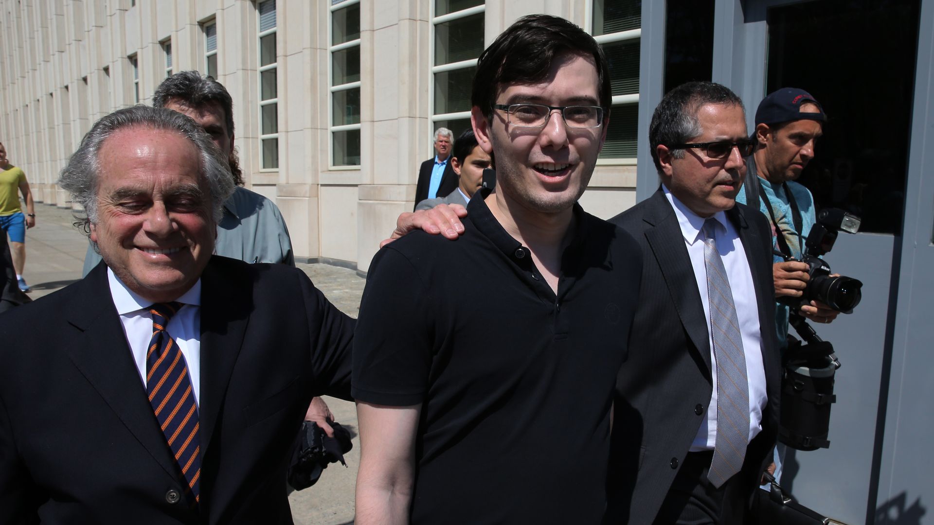 Martin Shkreli with his lawyer.