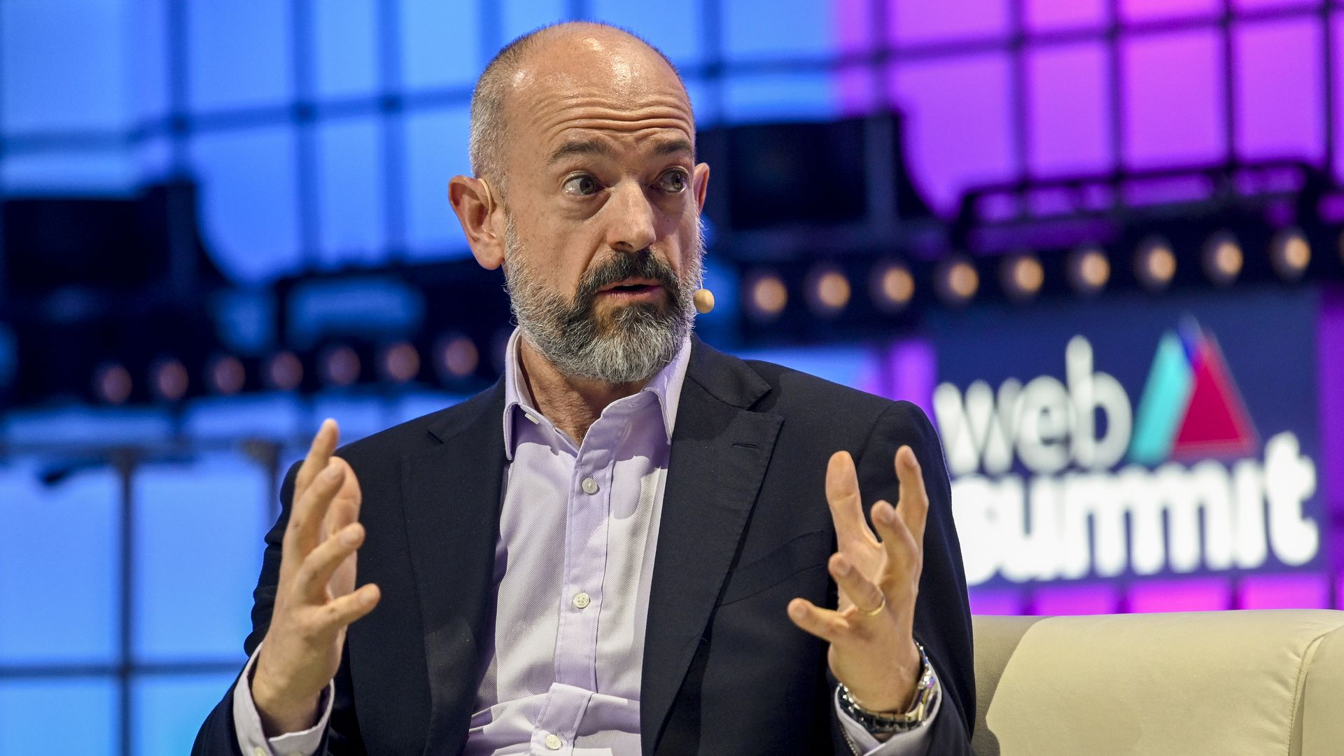 Arm CEO Simon Segars, speaking at Web Summit 2019