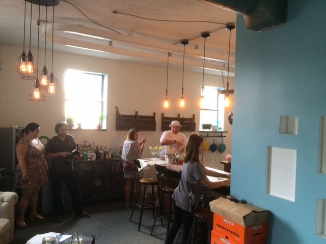 kitchen bar plaid penguin south end