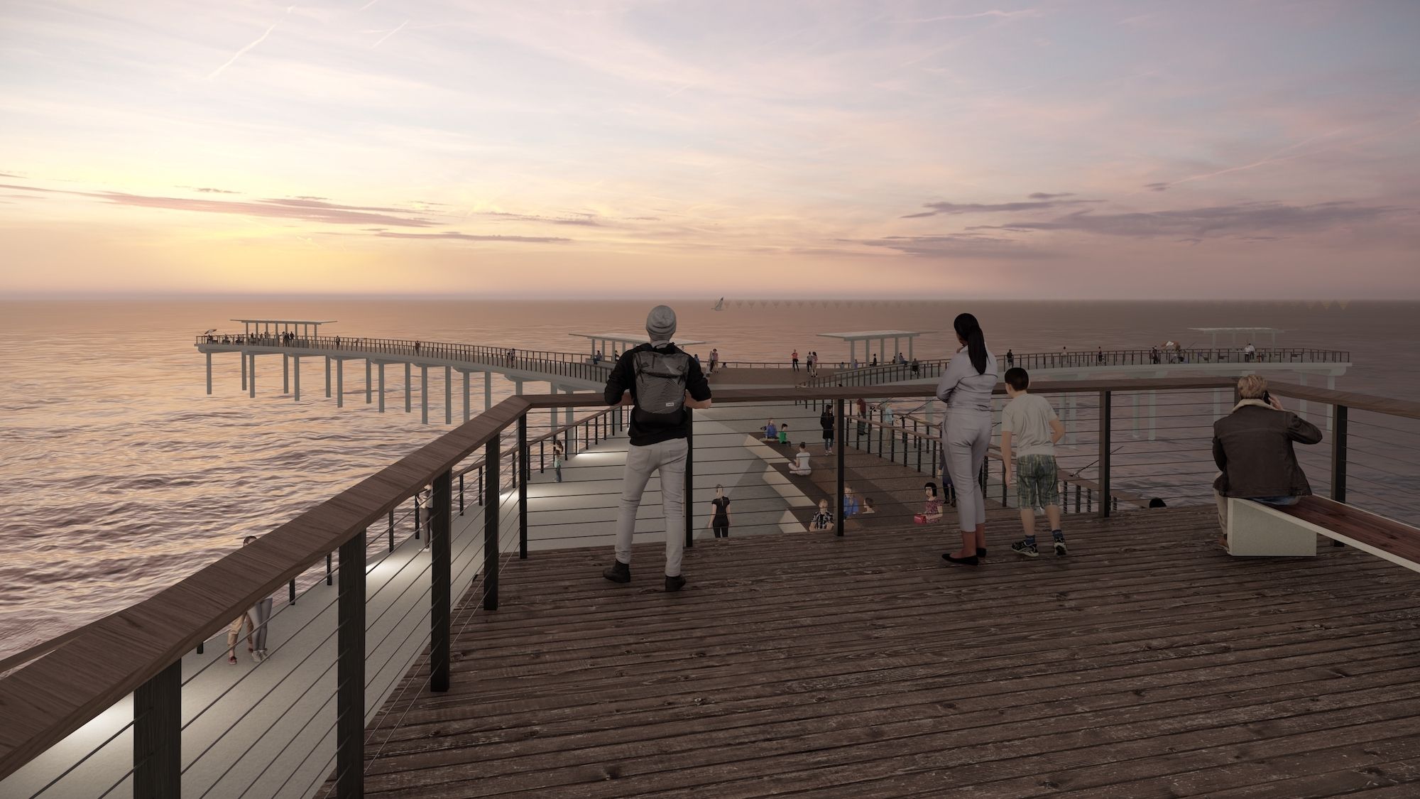 A rendering of the proposed OB Pier