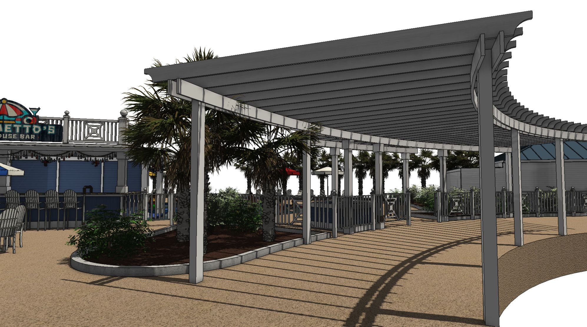 Rendering of pool deck